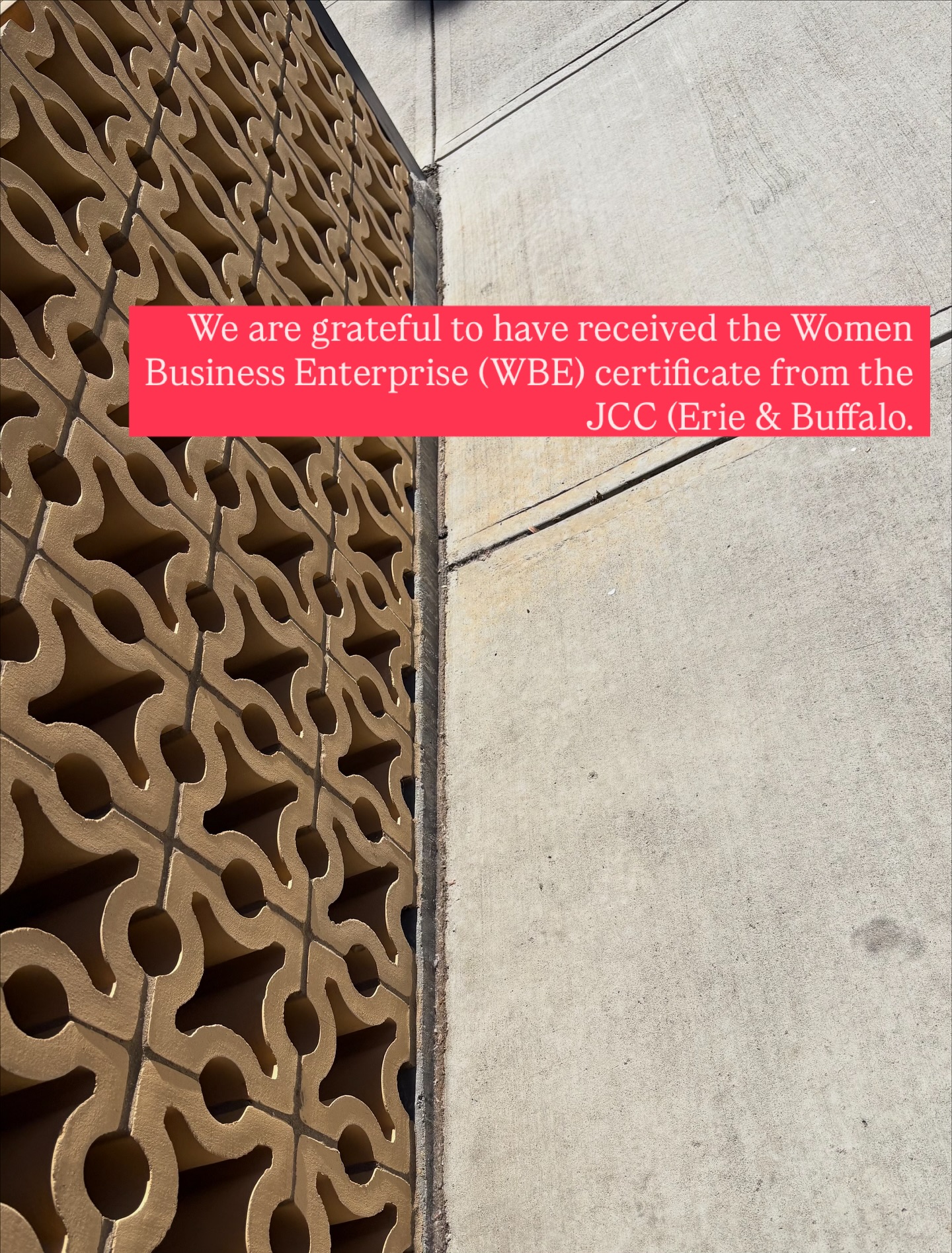 WBE recognition in our third year of existence is a welcome achievement. Biba means ‘little girl’ who was the inspiration behind the studio. So, this was personal.
Thank you, @buffalosbdc who made this happen.
@amherstchamberofcommerce
Onward and Upward!
XO,
Biba