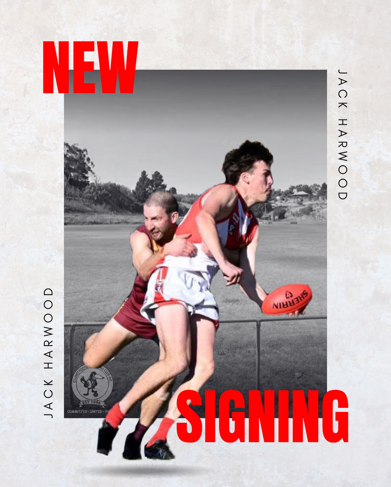 🔥 NEW SIGNING ALERT 🔥
The Clunes Football Department is excited to welcome Jack Harwood to the Magpies!
Jack joins us from the Ballarat Swans in the BFNL, where he’s made a name for himself as a silky-skilled, tough and versatile player. Over the past few seasons, he’s shown his class across multiple positions - from back flank to the forward flank and even ruck at times!
A natural goalkicker, Jack has booted 20+ goals in three of the last four seasons, proving he knows exactly where the big sticks are. He’s strong overhead, loves a hard tackle and never shies away from the contest.
Off the field, Jack’s a ripper bloke who’ll fit right in with the Clunes culture - especially alongside his best mate and fellow new recruit, coming soon 👀
Let’s give Jack a huge Clunes welcome ⚫️⚪️