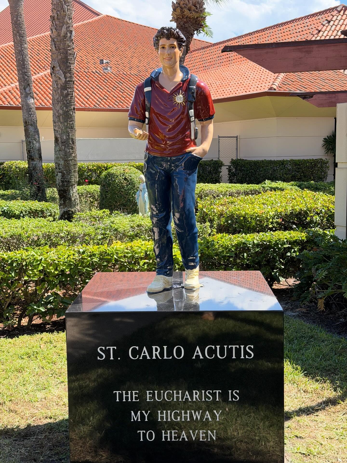 Our recently installed outdoor Saint Carlo Acutis statue on a beautifully engraved granite pedestal.
—————-
Call Us: 1-800-334-3621
Email: Sales@holylandartcompany.com
Retail Site: www.HolyLandArtCompany.com
Contracting Site: www.LiturgicalRenovations.com
#saintcarloacutis #stcarloacutis #tequesta #saintjude #stjudetequesta #statue #fiberglassstatue #church #churchsupplier #catholic #catholicchurch #catholicism #catholiclife #holylandartcompany #liturgicalrenovation #catolicos #instacatholic #prayer #church #faith #religion #catolico