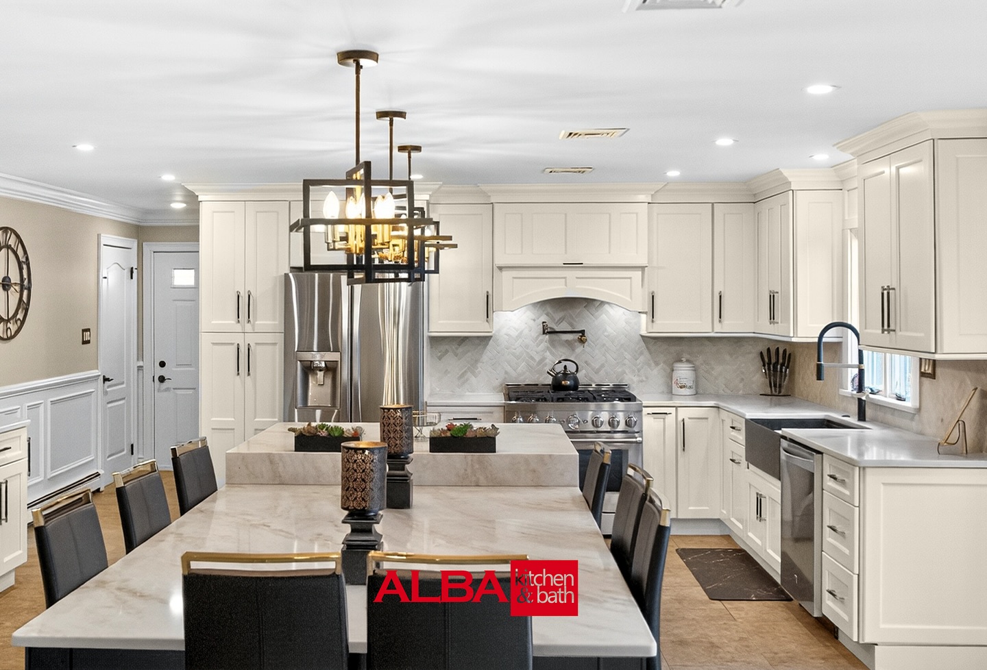 We push beyond what others believe impossible. With our 12-foot island, we redefined the kitchen and turn it into the hearth of the house. Not just technical precision but emotion, memory, and culture all wrapped together in our kitchen design. #luxurykitchen #kitchendesign
#kitchengoals #homedecor #kitchenideas @albakitchen
