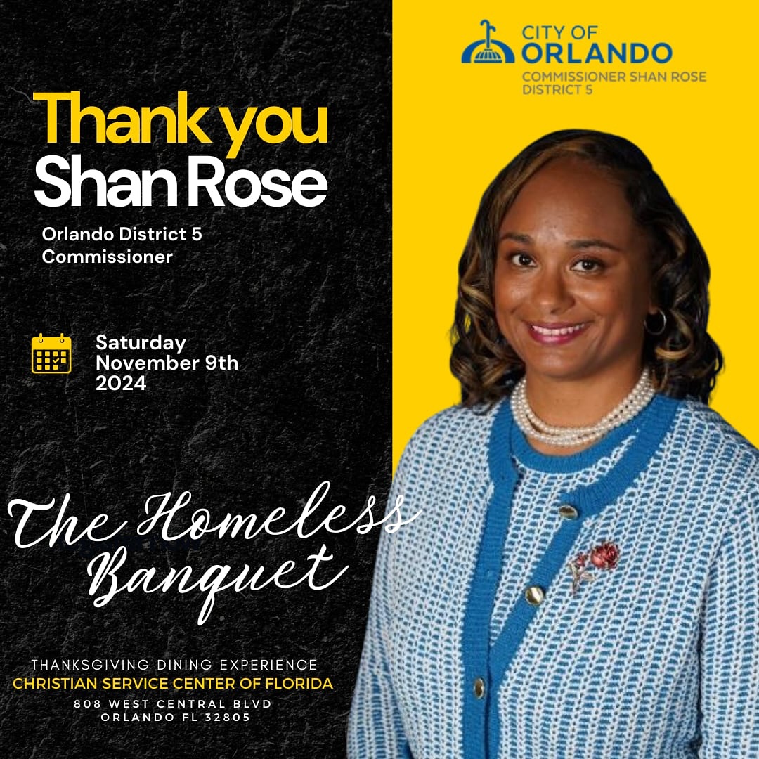 THANK YOU to our District 5 commissioner @planwithshan1 for sponsoring our banquet and being an advocate for our community.
———————
The Homeless Banquet
The 6th annual
This is a pre -Thanksgiving feast .
We will bring a DINING EXPERIENCE to the Homeless community.
A banquet setting where the volunteers dressed in black bottoms and white shirts to serve a delightful 3-course meal restaurant style to our community.
Saturday November 8th
———————
WANT TO BE A VOLUNTEER ?
PLEASE visit
www.ONERACEHUMANRACE.org
———————
SPONSORSHIP NEEDED🙏🏾 VISIT OUR WEBSITE.