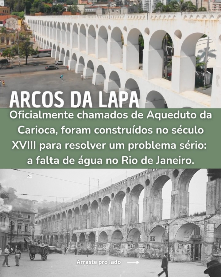 Os Arcos da Lapa, oficialmente conhecidos como Aqueduto da Carioca, são um dos marcos históricos mais impressionantes do Rio de Janeiro. Localizados no coração do bairro da Lapa, eles contam uma parte importante da evolução da cidade — desde o período colonial até a vida noturna vibrante dos dias atuais.
⸻
📜 Um pouco de história
• Construídos no século XVIII, entre 1723 e 1750, os Arcos da Lapa foram originalmente erguidos para transportar água do Rio Carioca, que nasce no Morro do Silvestre, no Alto da Boa Vista, até o Chafariz do Largo da Carioca, no centro da cidade.
• A obra foi inspirada nos aquedutos romanos, e é considerada uma das maiores realizações de engenharia colonial portuguesa no Brasil.
• São 42 arcos duplos, com cerca de 270 metros de comprimento e 17 metros de altura, totalmente feitos de pedra e cal.
⸻
🚋 De aqueduto a viaduto
Com o crescimento da cidade e a chegada do bonde, o aqueduto perdeu sua função original e foi adaptado, em 1896, para servir de viaduto de bondes elétricos que ligavam o centro ao bairro de Santa Teresa.
Até hoje, o Bondinho de Santa Teresa atravessa os Arcos — um verdadeiro símbolo da paisagem carioca.
⸻
🎶 Boemia, cultura e música
A região da Lapa ficou famosa por ser o berço da boemia carioca. Desde o início do século XX, bares, casas de samba e rodas de choro se espalharam pelo bairro, atraindo artistas, poetas e músicos.
Hoje, os Arcos da Lapa são ponto de encontro de turistas e cariocas, cenário de festas, blocos de carnaval e eventos culturais.
⸻
🤩 Curiosidades
• Os Arcos já apareceram em diversos filmes, novelas e videoclipes.
• Durante o Império, era considerado o maior aqueduto das Américas.
• A estrutura foi construída sem ferro, apenas com pedra, cal e óleo de baleia como aglutinante!
• À noite, iluminados, os Arcos criam uma das vistas mais fotogênicas do Rio de Janeiro.
#riodejaneiro #cidademaravilhosa #lapa #rioantigo #vocesabia #cariocando #carioca #rj #arcosdalapa