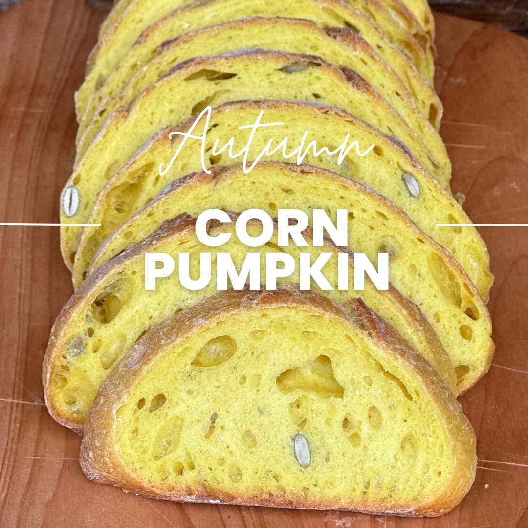 Corn, Pumpkin Seeds & a Hint of Turmeric
とうもろこしとかぼちゃの種、そしてほんのりターメリック。
西粟倉にも秋の風が吹きはじめ、黄金色の光と実りの季節がやってきました。
ゆっくり焼き上げたスペルト小麦の生地に、
香ばしいかぼちゃの種ととうもろこし、
そしてターメリックのやさしい色と香りを添えて。
秋のインスピレーションブレッド。
素朴であたたかく、秋の恵みをそのまま味わえる一品です。
Autumn has arrived in Nishiawakura,
bringing golden light and a harvest worth celebrating.
This loaf is our Autumn Inspiration Bread —
a slow-baked blend of spelt, corn, and roasted pumpkin seeds,
with a touch of turmeric to warm the soul.
Simple. Nourishing. Beautiful — like the season itself.
#スペルト小麦パン #秋のパン #かぼちゃの種パン
#HugoEtLéo #西粟倉のパン屋 #季節のパン
#パンのある暮らし #秋の恵み #手作りパン