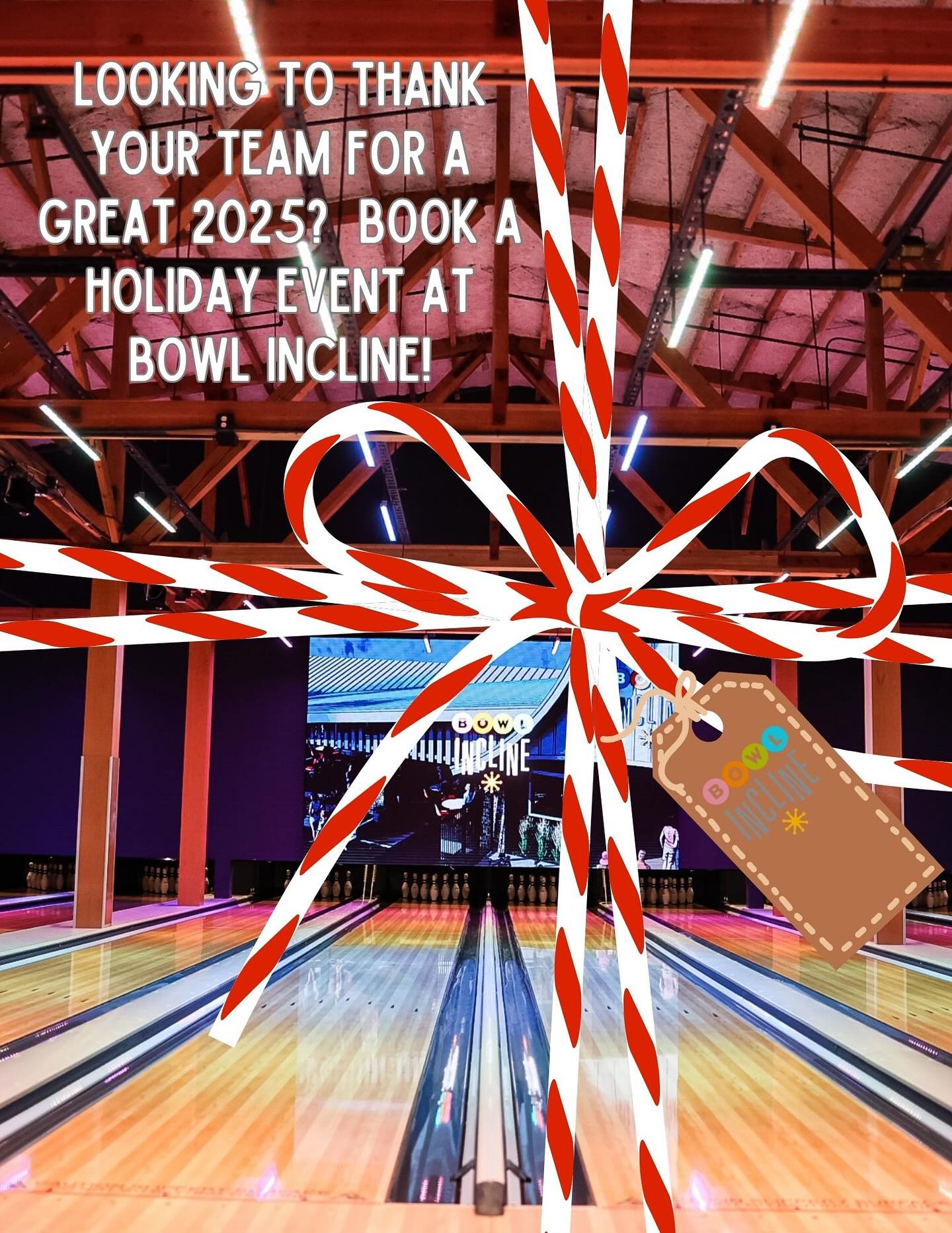 🎳✨ Wrap up 2025 with a strike! ✨🎳
Looking to thank your team for an amazing year? Celebrate with a holiday event at Bowl Incline!
🎁 Choose your perfect celebration:
🎄 Lane 17 Lounge Private Party – Fine dining, wine pairing & bowling flair for groups of 12–40.
🎅 Bowling Team-Building Bash – Two hours of bowling, pizza, salad & soda for up to 96 guests.
Lunch or dinner options, lots of cheer, and zero cleanup for you 😉
📅 Events available through mid-January 2026!
🎟️ Spots fill up fast — Inquire about available dates https://www.toasttab.com/invoice/lead?rx=cb3f5b8d-4f65-4a0b-8cd8-a79a61dc76ae&ot=faca1b6a-beca-46b2-ab37-c002b2b49a4e
#BowlIncline #HolidayParty #TeamCelebration #InclineVillageEvents #LakeTahoeFun #StrikeUpSomeCheer