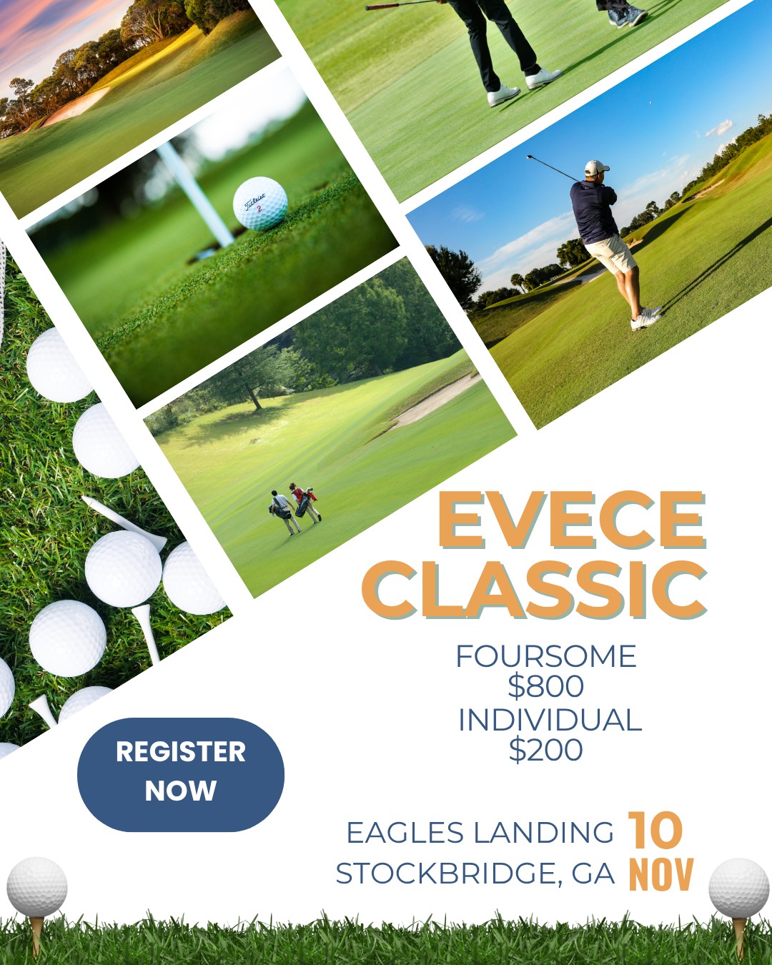 Grab your foursome and swing for a cause! ⛳
The EVECE Golf Classic isn’t just a game, it’s a movement for mental health.
Tag your team and register today.
.
.
.
#EVECEClassic #EVECE