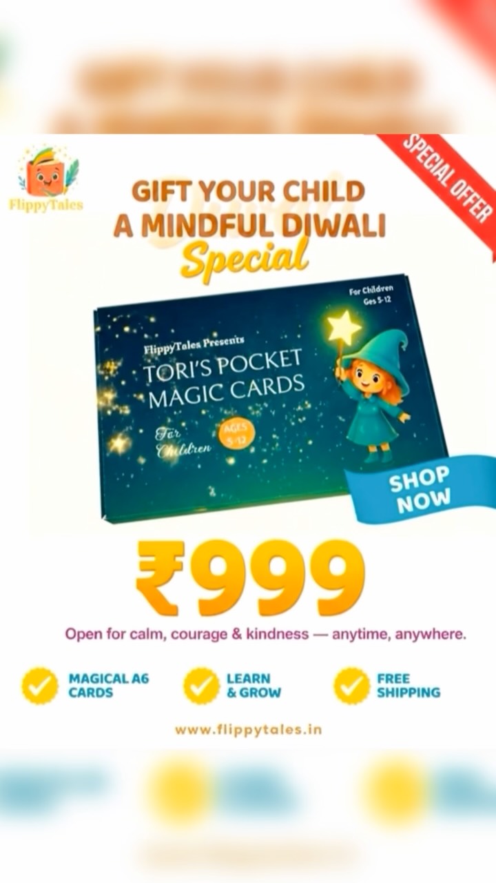 Diwali launch special!
Grab yours today
Link in bio
#flippytales #mindfulparenting #parentingcommunity #kidsemotions #raisinghappykids #kidsjournaling #mindfulnessforkids #positiveparenting