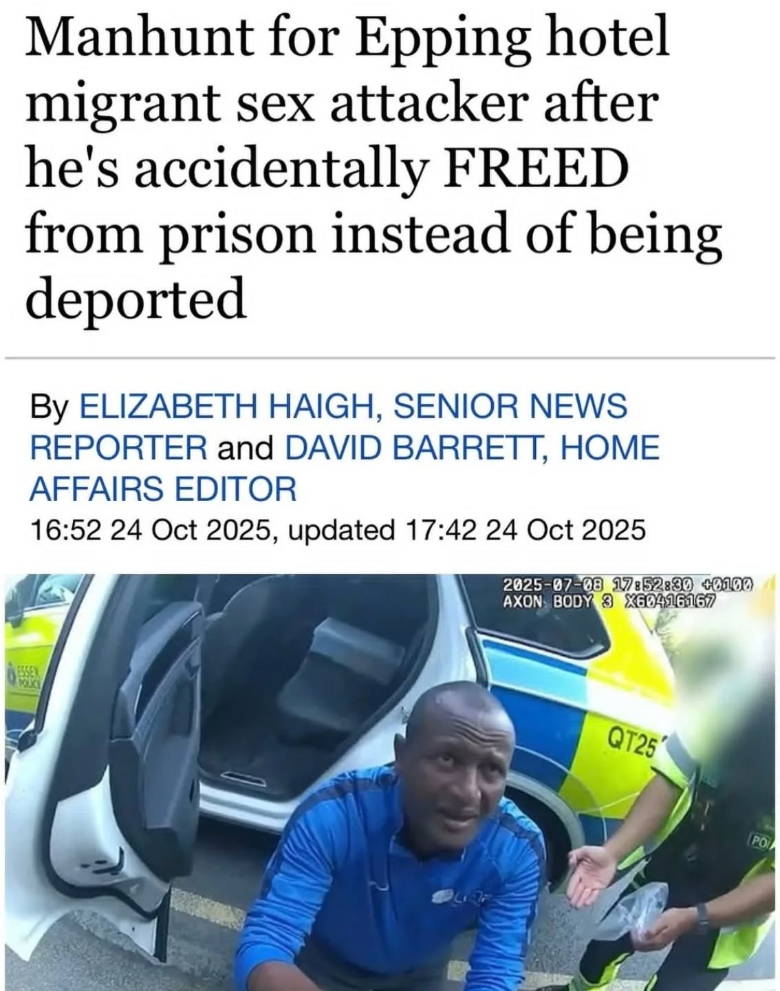 🚨: WELCOME TO THE UK IN 2025 🤮
This is going to be hijacked and used to enforce Digital ID - DO NOT FALL FOR IT!
We need mass deportation IMMEDIATELY!
We MUST protect Britain and defend our women and children - MEN NEED TO RISE UP NOW!