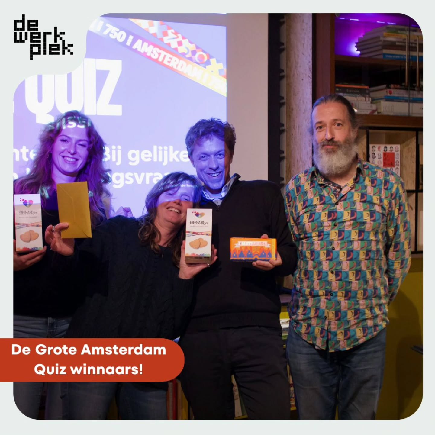De voorrondes van De Grote Amsterdam Quiz zijn gespeeld — en wat een avond was het bij de Werkplek!
🎉 Op 25 oktober is de grote finale in de Beurs van Berlage, live te volgen via @at5.nl
Speel thuis mee via quiz.iamsterdam.com en maak kans op een Amsterdam goodiebag met leuke prijzen.
Wie wordt dé Amsterdam-kenner van 2025? 🤓
Heel veel succes Babet, Rocco, Fien en Marco!!
#DeGroteAmsterdamQuiz #Amsterdam750 #AmsterdamNoord #community #deWerkplek #coworkingamsterdam #flexplek #AT5