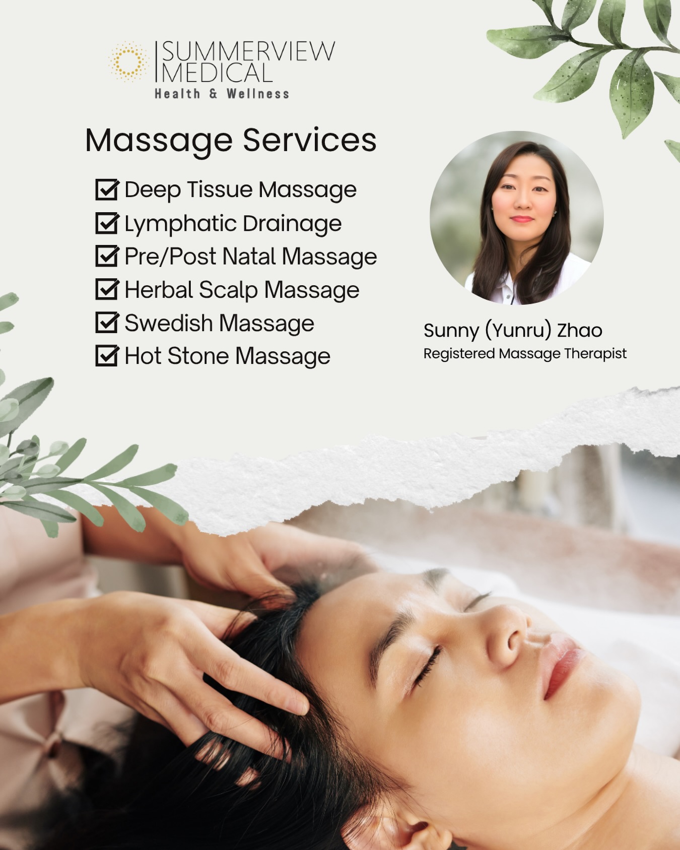 From Deep Tissue Massage and Swedish Massage to soothing Hot Stone sessions, every treatment is designed to reset your body from the inside out.
Support your wellness with Lymphatic Drainage, nurture your journey with Pre/Post Natal Massage, and melt into tranquility with a nourishing Herbal Scalp Massage.