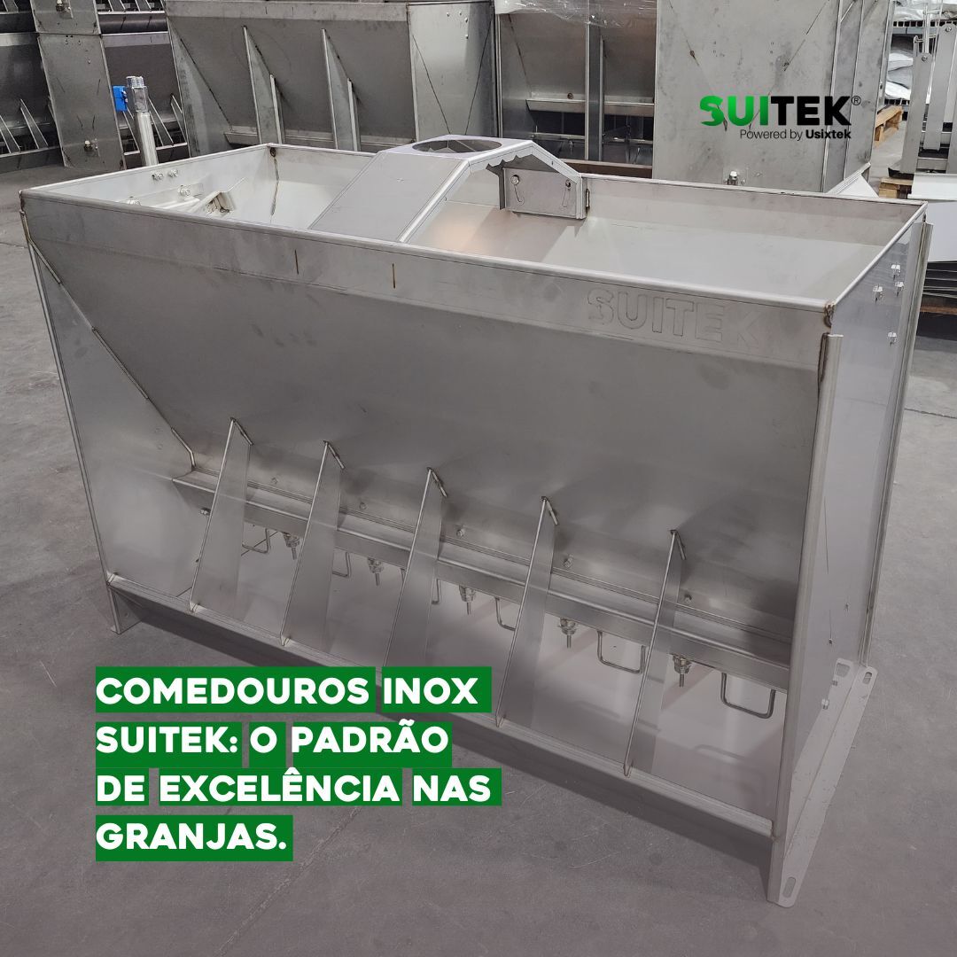 Quando o assunto é eficiência na granja, cada detalhe conta.
💪 Os comedouros inox Suitek unem robustez, higiene e praticidade, com solda a laser exclusiva e regulagem milimétrica para melhor controle da ração. Mais durabilidade. Menos desperdício!
✨ Um investimento inteligente para quem busca resultados consistentes na suinocultura. Alta tecnologia pensada para quem entende de suínos. 🐷
#suinocultura #suitek #confortoanimal #bemestaranimal #usixtek #agronegocio #sustentabilidade