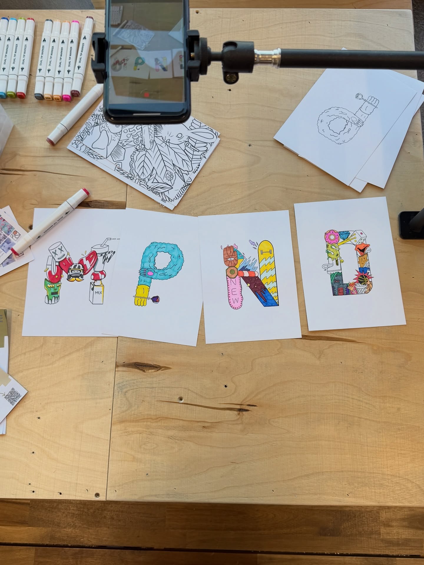 Had a lovely pop up at @mpndprojects today, there were alphabets, colouring sheets and smiles!!! β€οΈβ€οΈβ€οΈ also the little almond cake by @foodbycorita is to DIE for π€€ #Lawyartist