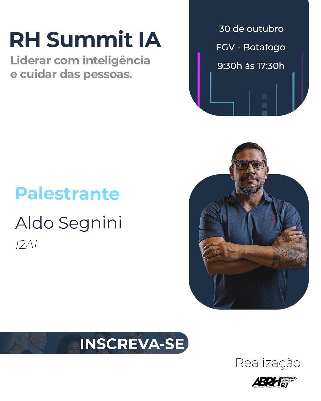 Chegou a hora de conhecer quem vai impactar o palco do RH Summit IA 2025!
No dia 30 de outubro, na FGV-RJ, você terá acesso a palestrantes e especialistas que vão mergulhar nos grandes temas do futuro do trabalho:
- Inteligência Artificial e cultura organizacional;
- People Analytics;
- Recrutamento preditivo;
- IA para monitoramento de ESG;
- Performance e engajamento;
- IA, ética e segurança da informação.
A edição promete conexões, tendências e muito conteúdo para quem lidera com inteligência e cuida de pessoas.
Inscreva-se: www.abrhrj.org.br