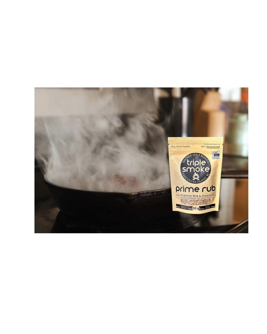 Prime Rub → pan sear.
Sear hot. Finish slow.
Let the smoke speak.
#TripleSmoke #RealWoodSmoked #CookWithFire #SmokedSpices #FromFireToTable #AlwaysMovingForward #CanadianMade
