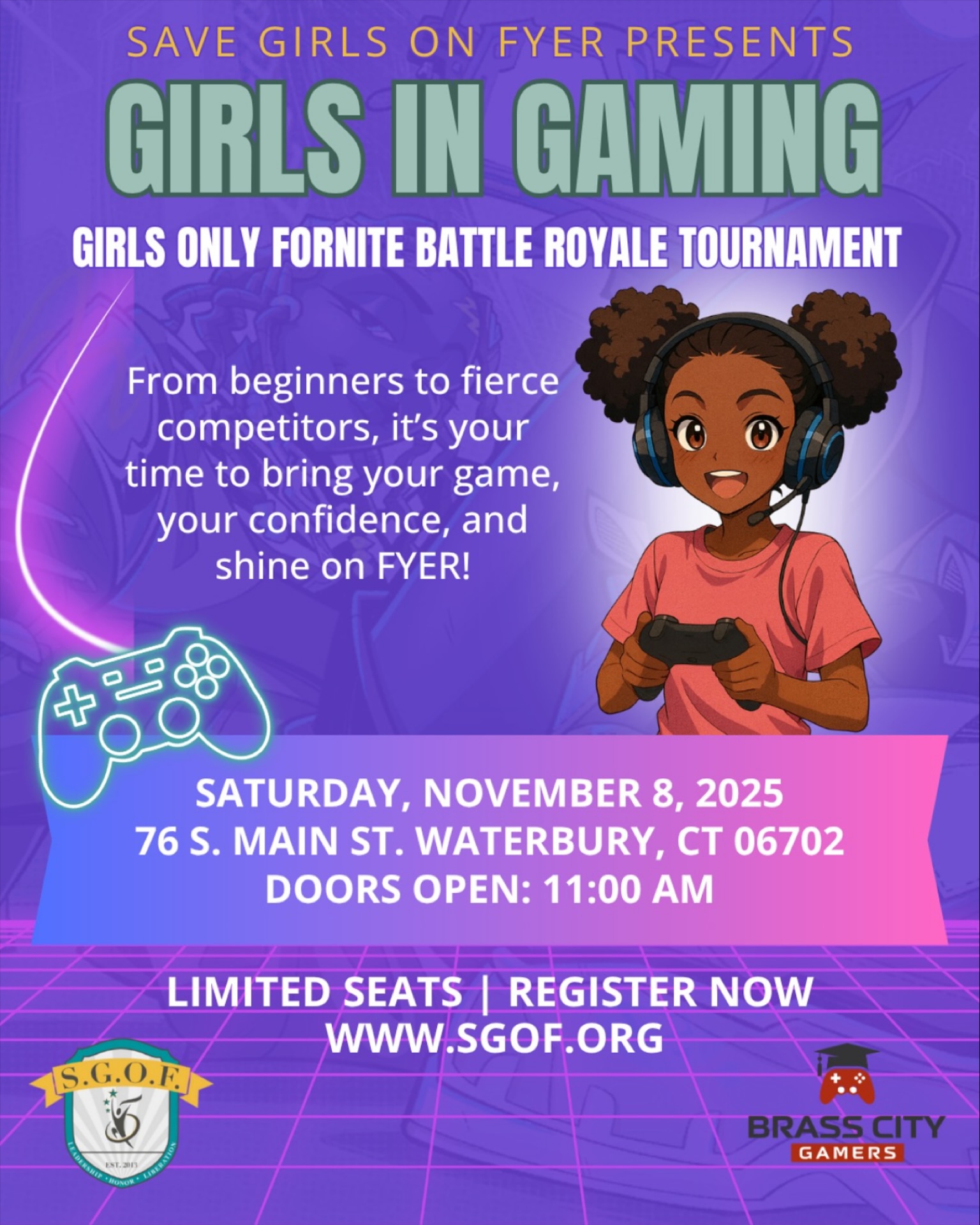 Battle with our Gaming Girls in a Fortnite Tournament 🎮
Use the link in bio and stories to secure your spot! 🙌🏾
#Gameon