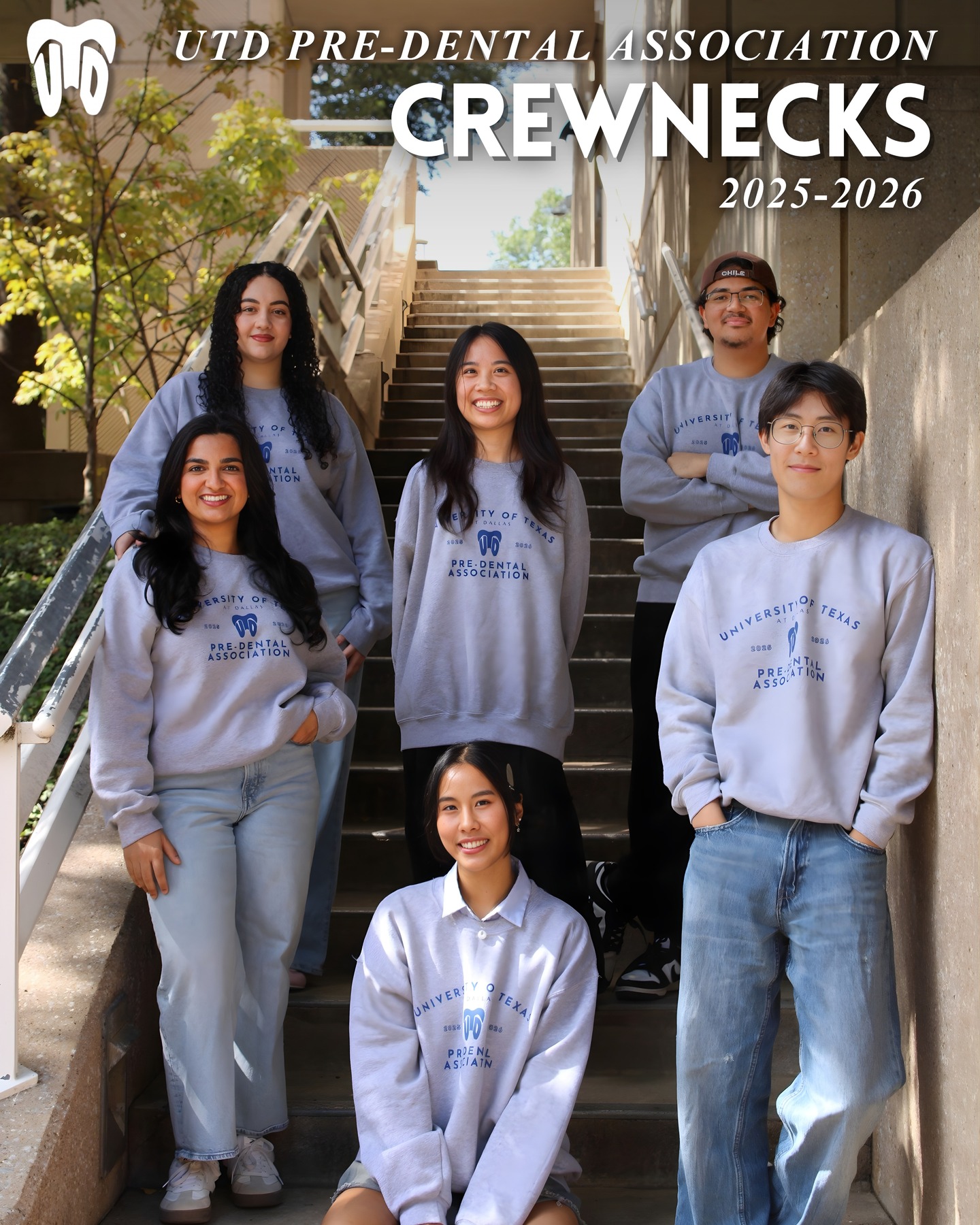 Winter is upon us! With the cold weather rolling in, now’s the perfect time to grab your UTD Pre-Dental Crewneck ❄️💙
Only $25 and perfect for staying warm while showing off your pre-dental pride! 🦷
The order form closes this Friday, October 31, so don’t wait!
Join the UTD PDA crew by ordering yours through the LinkTree in our bio!