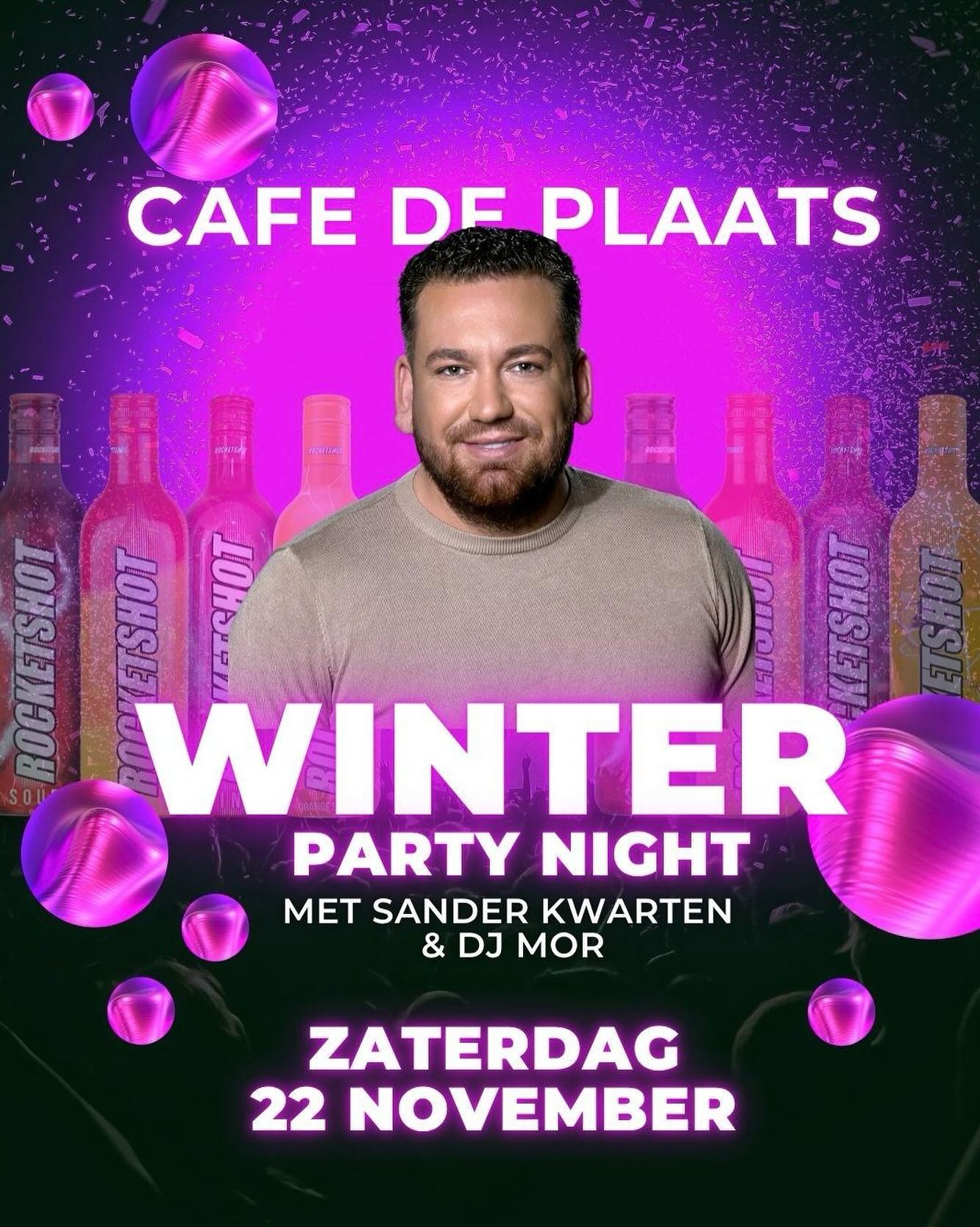 ❄️ WINTER PARTY NIGHT! ❄️
🎶Met je moeder niks te maken - 1000 vragen - Geen twijfel - Maandag 🎶
Zomaar wat hits van Sander Kwarten
Zaterdag 22 november gaat het dak eraf bij Café De Plaats!
Met niemand minder dan Sander Kwarten & DJ Mor zorgen we voor een knallende avond vol muziek, gezelligheid en winterse vibes 🔥🍹
Vol = Vol
Gratis entree
18+ geldig legitimatiebewijs
➡️ Tag je partycrew en zorg dat je erbij bent!
#cafedeplaats #sanderkwarten #flugel #rocketshot