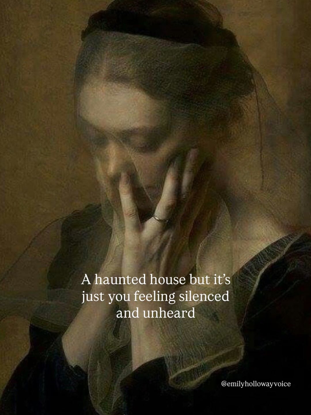 These are SCARY!👻🎃☠️ 
Which one scares you the most? Share on your story! 
I’ve lived through them all and SO CAN YOU. The other side of these haunted houses is beautiful!! 
YHV Mini course drops Monday and will help with this😘 
HAPPY HALLOWEEN 🦇🧡🪦
💋 Emily