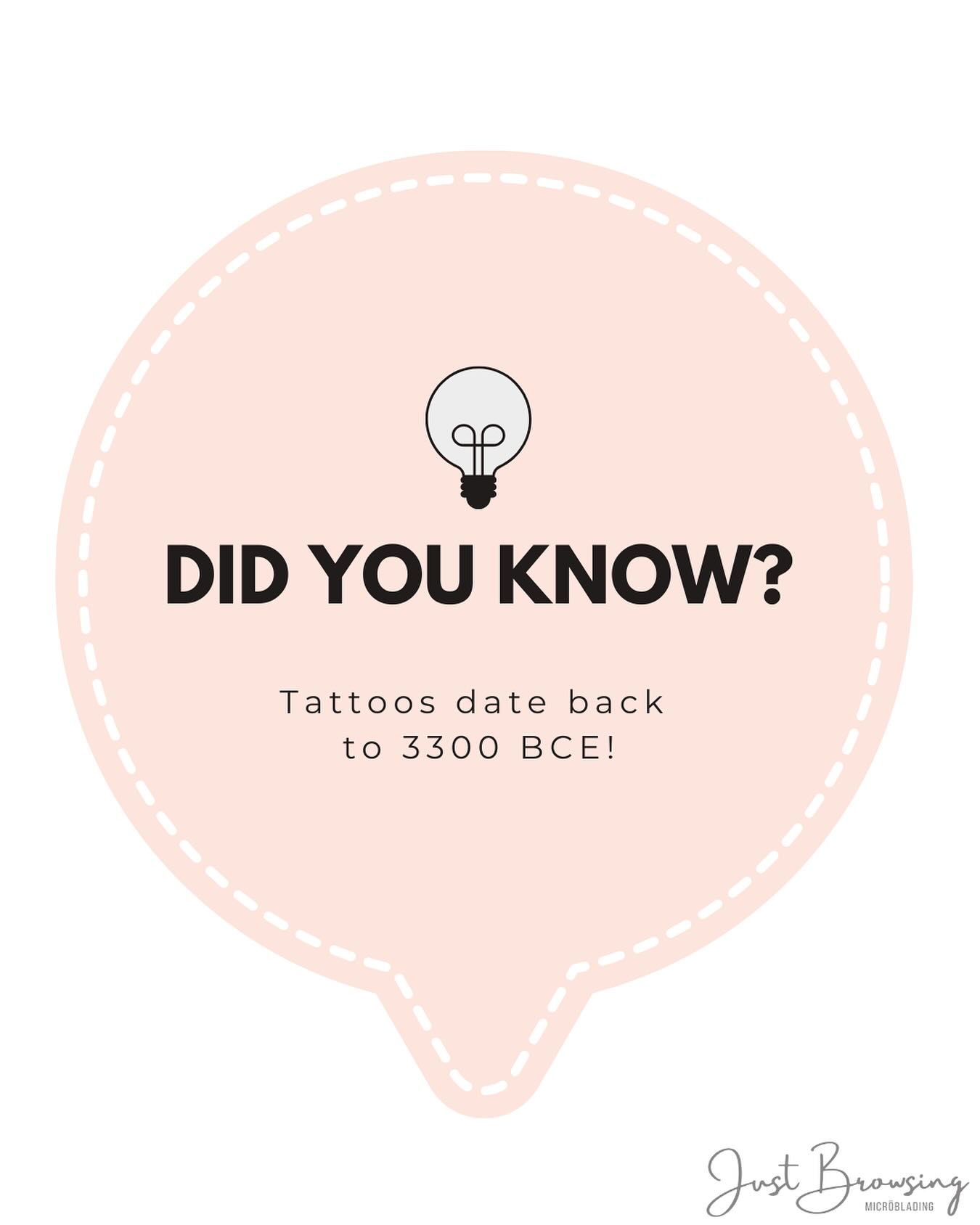 “Fun Fact Friday”: the world’s oldest tattoos were found on a 5,300 year old mummy in the Alps.
Microblading may be modern, but the art of tattooing goes back thousands of years!
Ötzi the Iceman (circa 3300 BCE) had over 60 tattoos made from soot and charcoal — proof that humans have always loved a little ink. 😉
