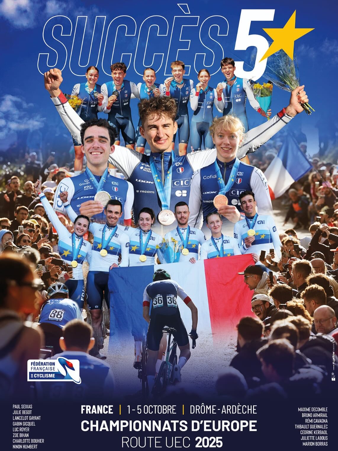 Retour sur de magnifiques Championnats d’Europe à la maison 🤩
Encore une fois un belle semaine de travail dans la bonne humeur, récompensée par de très belles rencontres, de jolies retrouvailles et des émotions formidables.
Fier d’avoir fait partie de l’aventure avec toute l’équipe, coureur(e)s comme staff.
Merci à tous,
Hâte de remettre ça très vite.
#cycling #cyclisme #uci #ffc
#bike #bikefit #physiotherapie
#cyclinglife