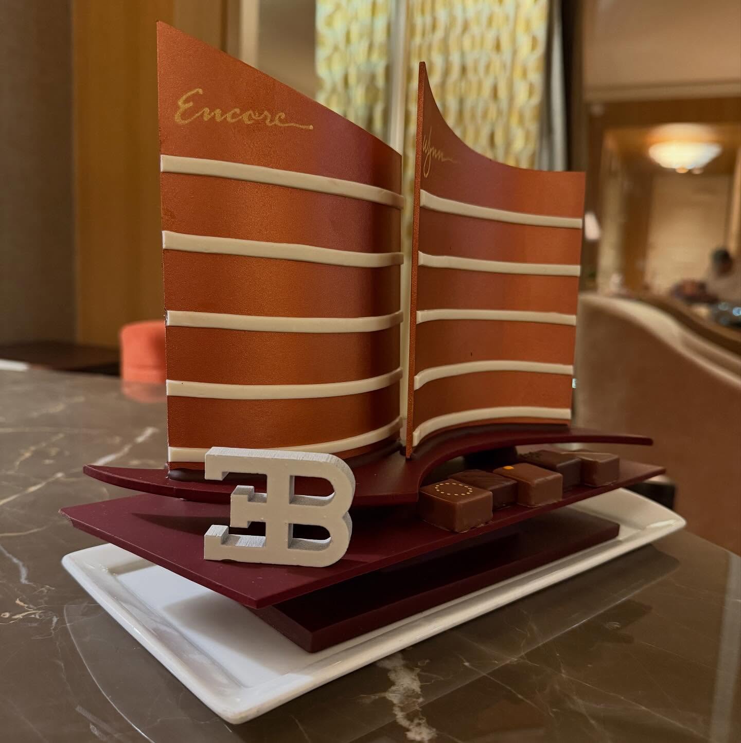 The ultimate gift from Bugatti and the Wynn/Encore. This chocolate decor was delivered to my room before the Concours and we were blown away. Both the Wynn and the Encore with a little EB on the side.
Great show and this was my favorite part!
Thanks @bugatti @wynnlasvegas @lasvegasconcours
#bugatti #veyron #chiron #lasvegasconcours #happybirthday