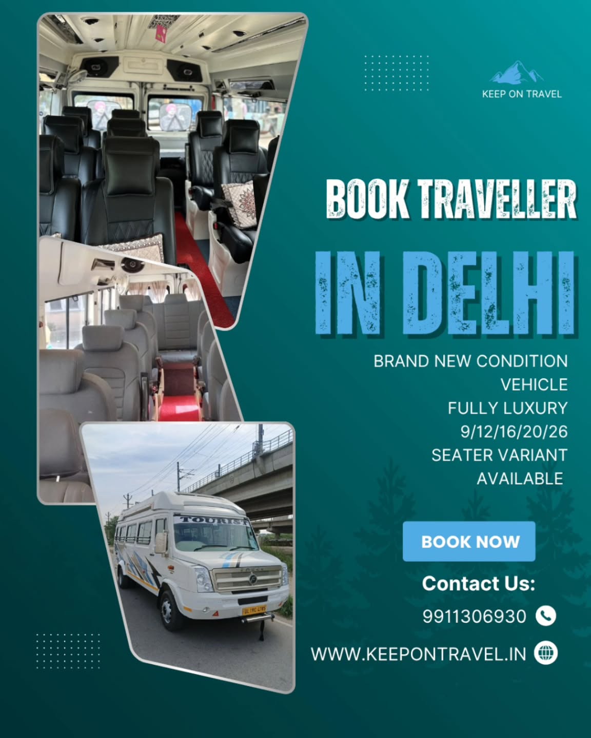 TRAVELLER ON RENT IN DELHI
travel together with keepontravel.in
All kind of traveller available for booking in Delhi, India.
#travel #tourism #northindia #himachaltourismofficial #uttrakhandtourism