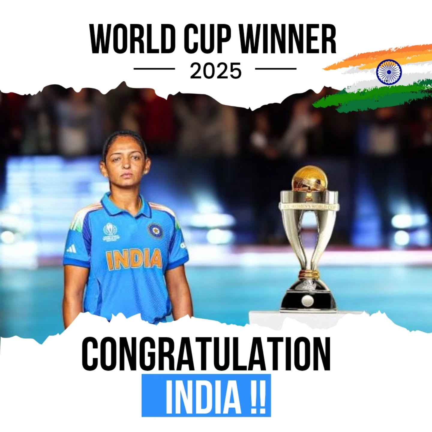 Congratulations team India for winning the world cup 2025...