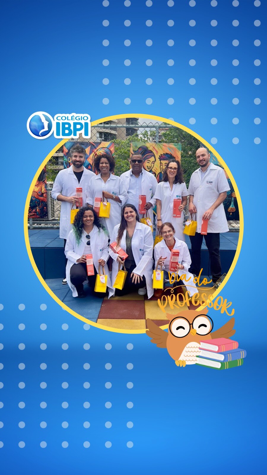 Parabéns, professores!
Vocês são os verdadeiros heróis da educação. Com dedicação e amor, vocês moldam mentes e corações, inspirando gerações.
Obrigado por acreditar em cada aluno, por incentivar sonhos e por transformar vidas. Sua paixão pela educação é um presente precioso para todos nós.
A família IBPI deseja um Feliz Dia dos Professores!