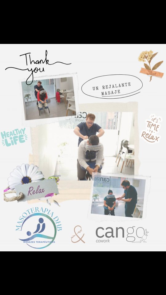 Está semana en Cango Cowork nos dimos una pausa laboral y tuvimos la visita de @masoterapia_dhb tal como lo prometimos y les contamos que fue una muy agradable experiencia para todos nuestros clientes.
Así que desde ya agradecemos a Darío por su excelente trabajo y profesionalismo.
Esperamos volver a contar con su lindo trabajo muy pronto y que más personas tengan la oportunidad de utilizar la masoterapia que beneficia muchísimo en estos tiempos tan estresantes.
💞🍃🌿🌾🧘🏻♀️100% recomendable 👌🏻
#masoterapia #coworking #cowork #trabajosaludable
#relajante #emprendedores #pausalaboral