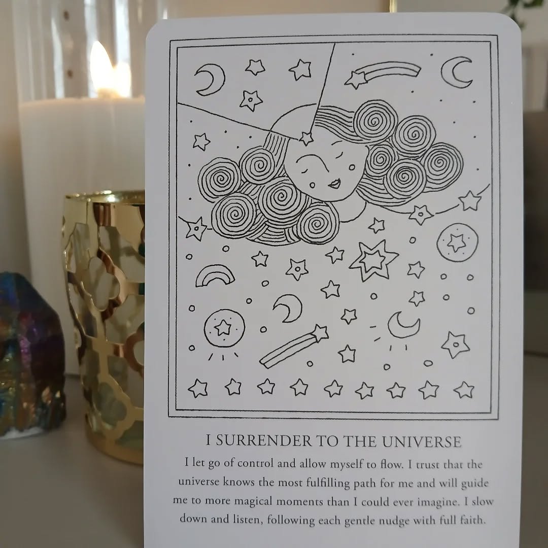 Every now and then I like to pull an affirmation card. It's something my clients love to do at the end of a session. This is my card. Perfect. πππΌ