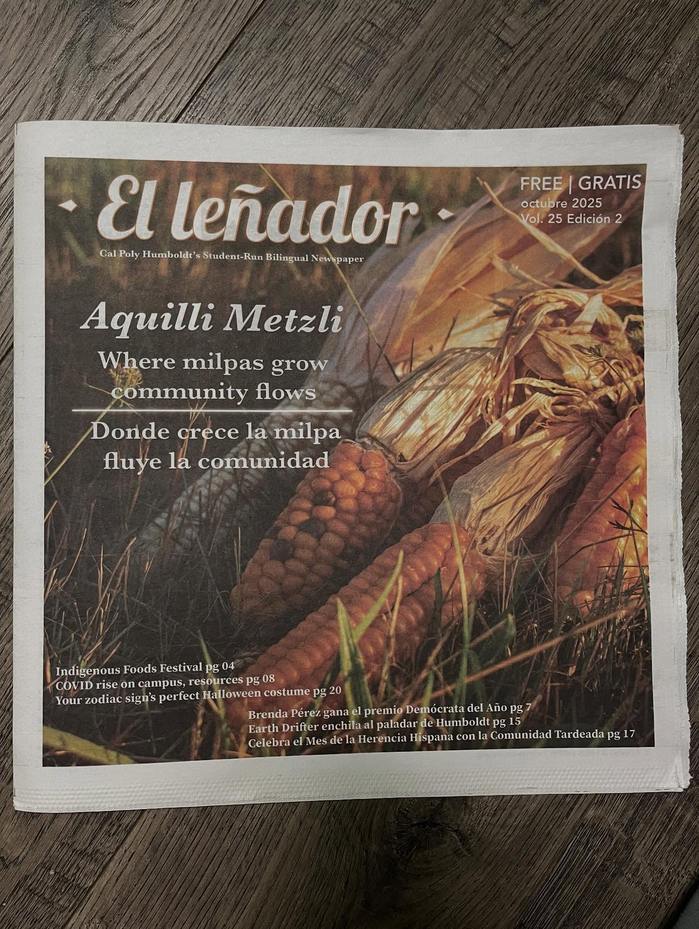 Mil gracias to @dreamerez for writing such a beautiful piece about me and my business on @ellenadornews this month. And how awesome to be along side an article about the amazing work @aquillimetzli is doing and how they are working to incorporate indigenous ways of growing maíz here in Humboldt 💕 Can never say enough of how grateful I am of our community. If you have the chance check out the newspaper and read the amazing articles!