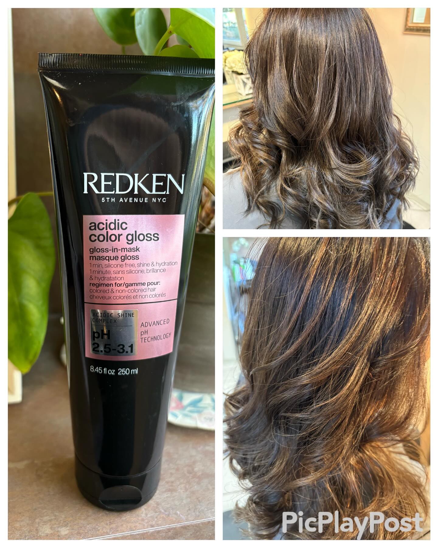 Color gloss to seal in a beautiful shade of brandy brown.
