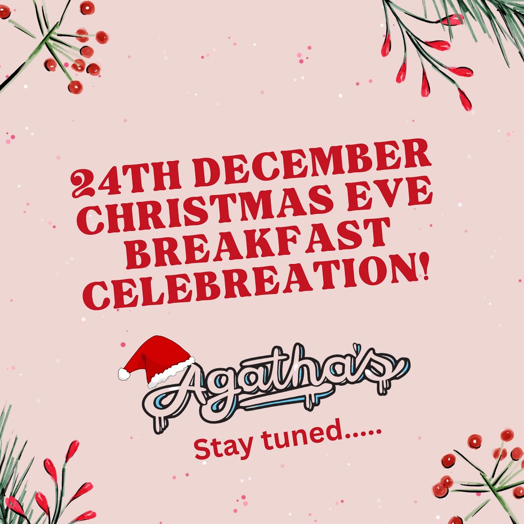 Christmas EVE breakfast at Aggies has become a tradition for many! So this year we are making it huge! More details to come but book in now to avoid missing out! Link in bio 🌲🎅