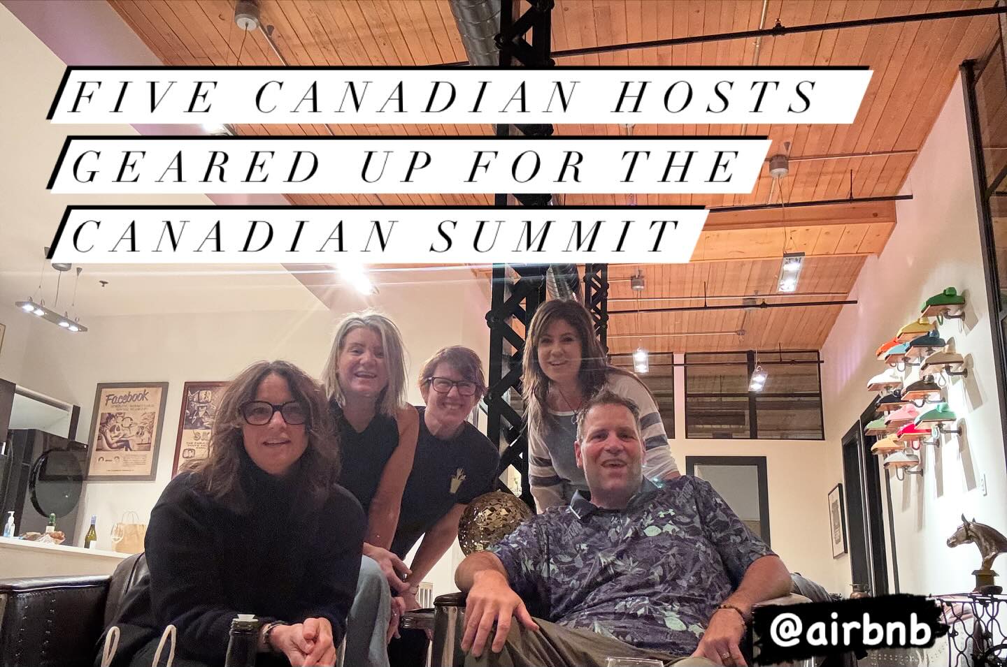 Five of many Coast to Coast hosts who have gathered in Montreal to learn, collaborate and celebrate! 🇨🇦