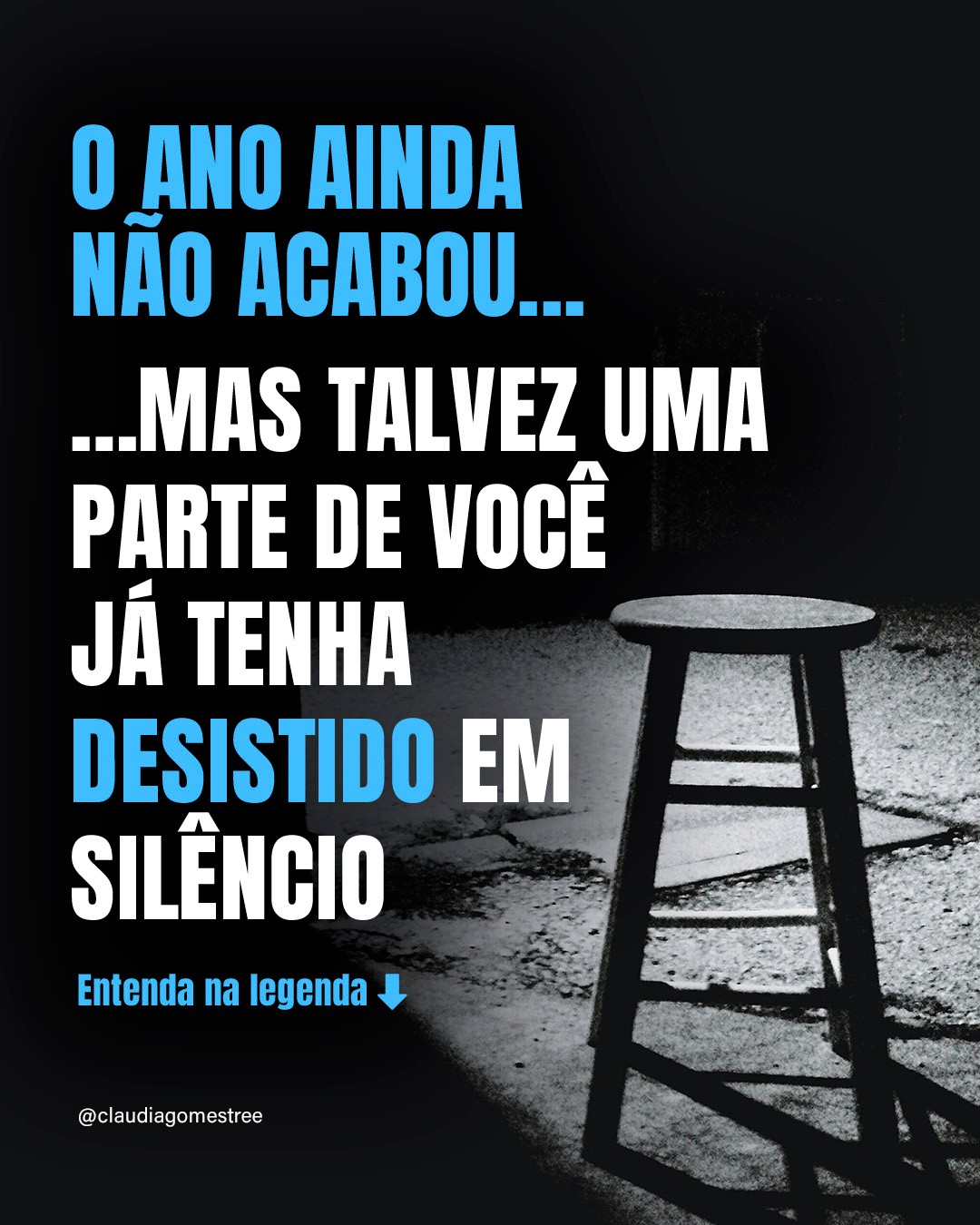 📅 Dezembro nem chegou, mas o corpo já pede pausa.
A mente dispersa, as metas paradas, o coração cansado.
E aquele pensamento sutil… “Eu não dei conta.”
Antes de se culpar por “falta de foco” ou “fraqueza”, respira.
E olha com mais profundidade.
🌀 Será mesmo que você está sem energia?
Ou será que está carregando pesos demais?
O fim do ano não pesa só pelas tarefas.
Ele ativa dores não resolvidas, memórias que você tentou esquecer, ciclos que ainda vibram, mesmo em silêncio.
É o seu campo pedindo para ser limpo.
O invisível pedindo espaço para ser visto.
📌 Talvez não seja sobre produtividade.
Talvez seja sobre pendências emocionais, promessas internas não cumpridas, lealdades inconscientes que travam seu fluxo.
✨ O ano ainda não acabou.
Mas você pode escolher como quer encerrar esse ciclo dentro de você.
Com mais verdade.
Com mais leveza.
Com mais compaixão.
🌿Nem sempre é o que falta na agenda. Às vezes, é o que sobra no coração. Pense nisso.
#EnergiaDoCampo #FimDeAno #ConstelaçãoFamiliar #Autoconsciência #CuraInterior #ClaudiaGomes