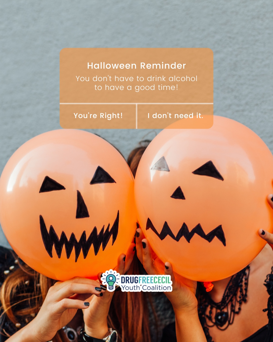 Happy Halloween! š
Remember, you don't have to drink alcohol in order to have a good time.
#YouthAgainstDrugs #EmpowerYouthStayDrugFree #StrongChoicesStrongLives #BeDrugFreeBeStrong #RiseAboveDrugs #PreventionMatters #ChooseLifeNotDrugs #BeDrugFree #StayCleanStayStrong #LiveDrugFree #HealthyChoicesHealthyLife #YouthAgainstDrugs #EmpoweredToBeDrugFree #DreamBigStayClean #SmartChoicesSmartFuture #FutureFocused #StrongAndSober#BeTheExample