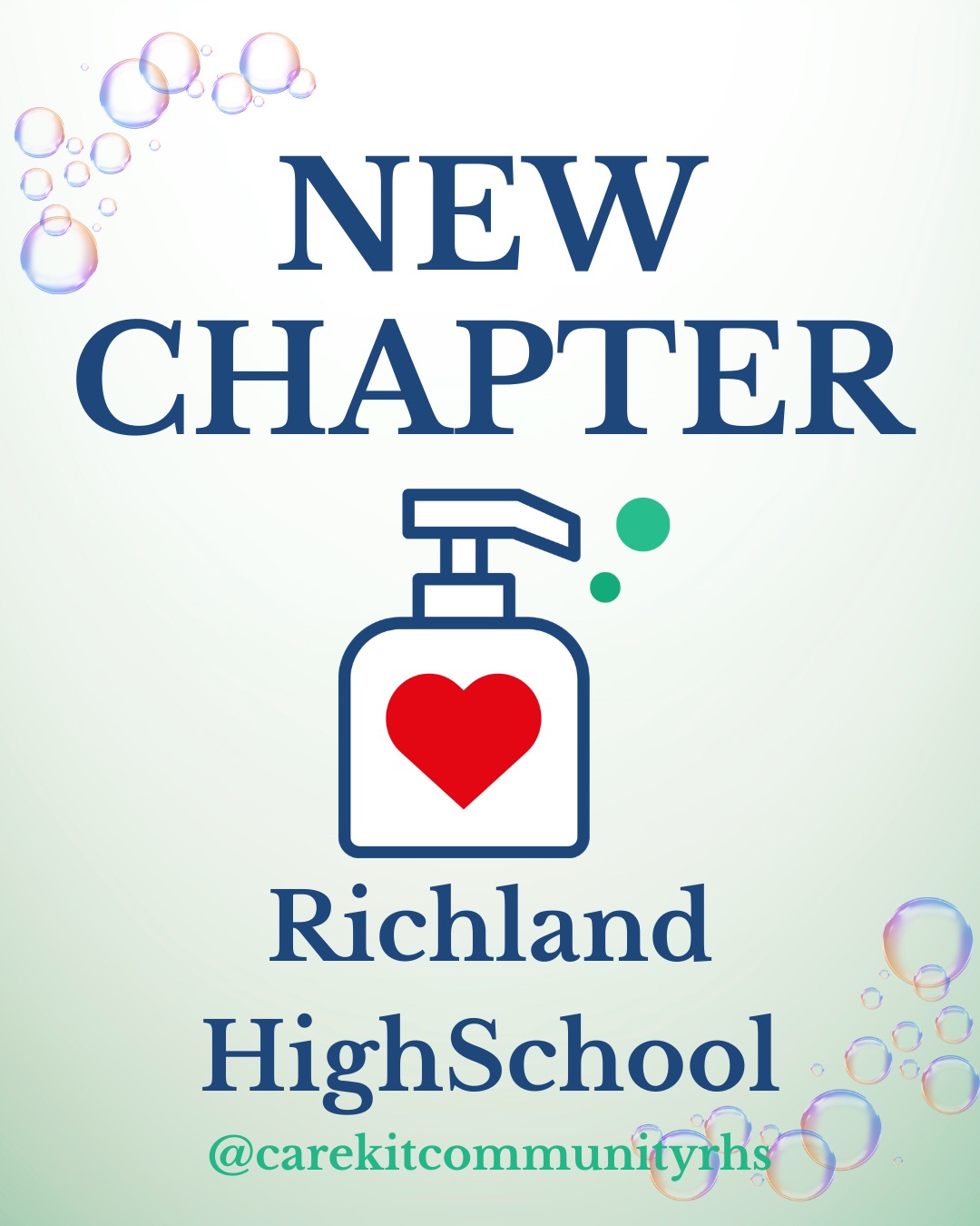 Exciting News! Richland High School launch a CareKit Community Chapter! Students are coming together to raise awareness about hygiene insecurity and collecting hygiene products to distribute! Welcome to the family, Richland High! #carekitcommunity #carekitcommunityrhs #nonprofits #studentsuccess #community