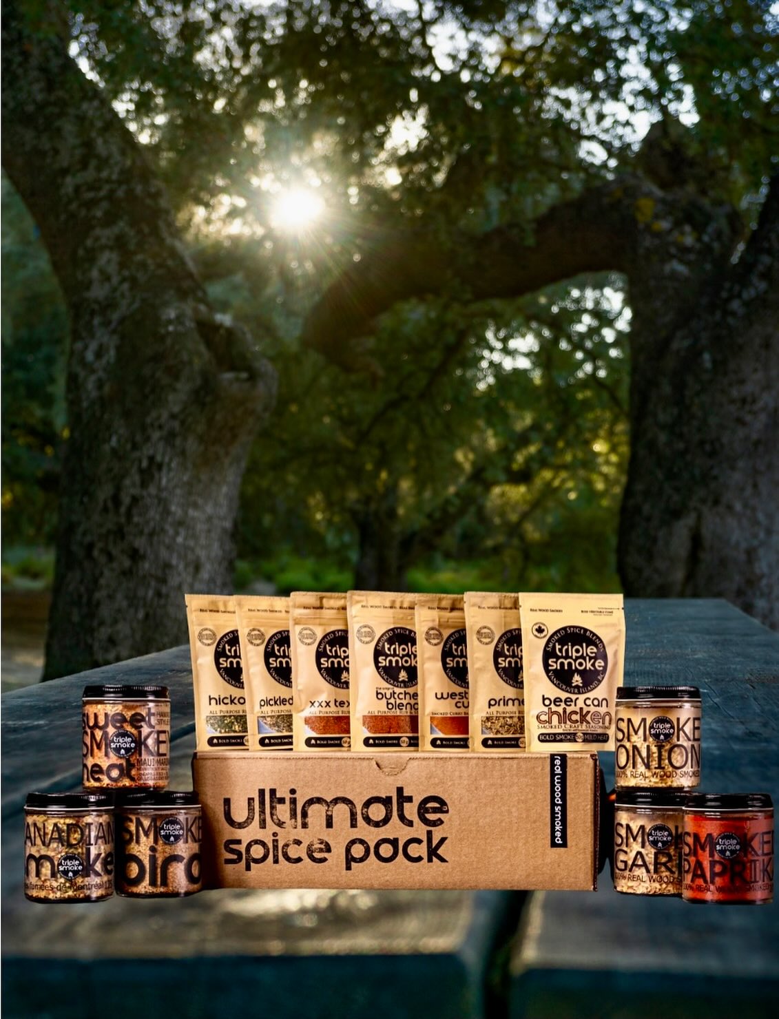 Gifts that taste like they came from the woods. Not a warehouse.
#triplesmoke #fromfiretotable #smokedspices #giftreal