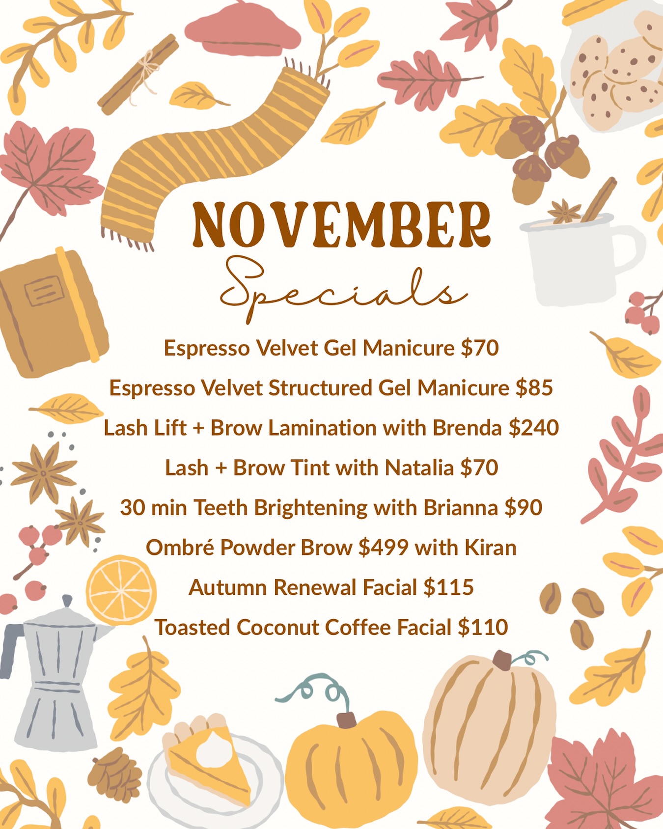 ✨November is officially here and so are our new monthly specials✨
#losangelessalon #losangelesfacial #losangelesesthetician #losangelesnails #losangelespmu #losangeleslashes