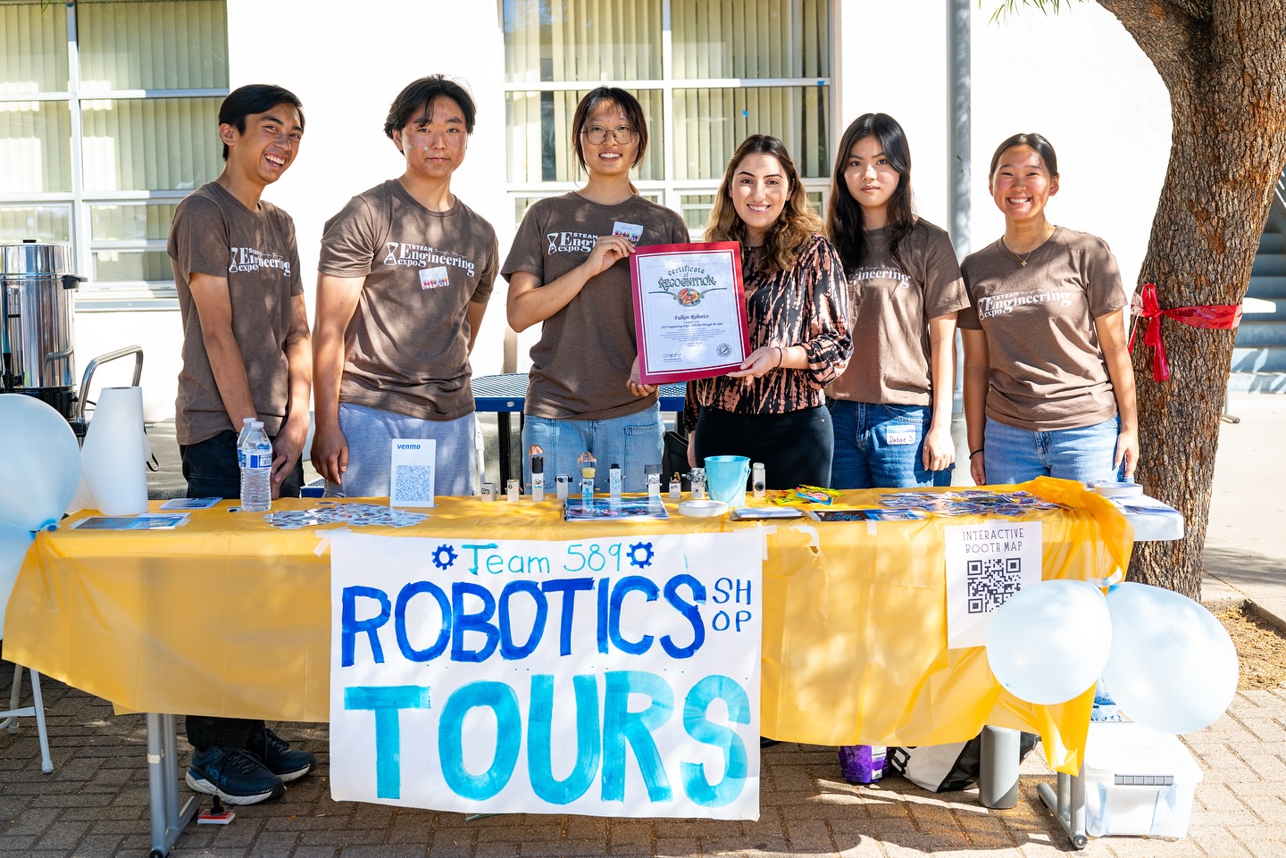 Just yesterday, we hosted our 3rd Annual Engineering Expo: STEAM Through the Ages.
Attendees could traverse through the different eras of time, with over 20 different activities correlating with a specific scientific era and 5 engaging rush events!
We invited local FIRST teams, community organizations like NASA JPL and GEF, and connected with our VIPs Rose D’amato and Arda Tchakian!
Through the 4-month planning process of this event, fully led by our students (with great support from our amazing mentors), we were able to reach over 750 attendees across 23 cities! We had over 100 volunteers to help us run this event and we couldn’t have done it without them.