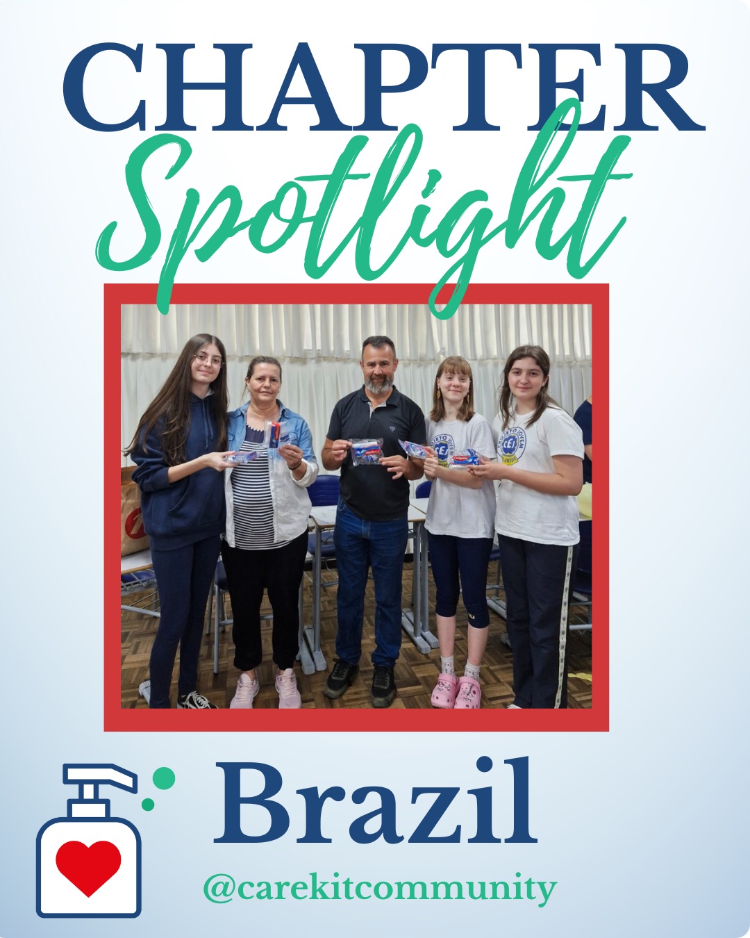 🇧🇷 CareKit Community Brazil Update! 🇧🇷
Led by Maria Clara de Oliveira, our CareKit Brazil chapter recently donated hygiene kits filled with essential oral care items to a local children’s and teenagers’ shelter. 🪥✨
This initiative was made possible thanks to the dedication of our amazing volunteers who believe that small actions can bring big smiles. Together, we’re spreading care and kindness to young lives in need. 💙
#CareKitCommunity #CareKitBrazil #YouthVolunteers #CommunityCare #GlobalImpact #KindnessInAction #HealthForAll