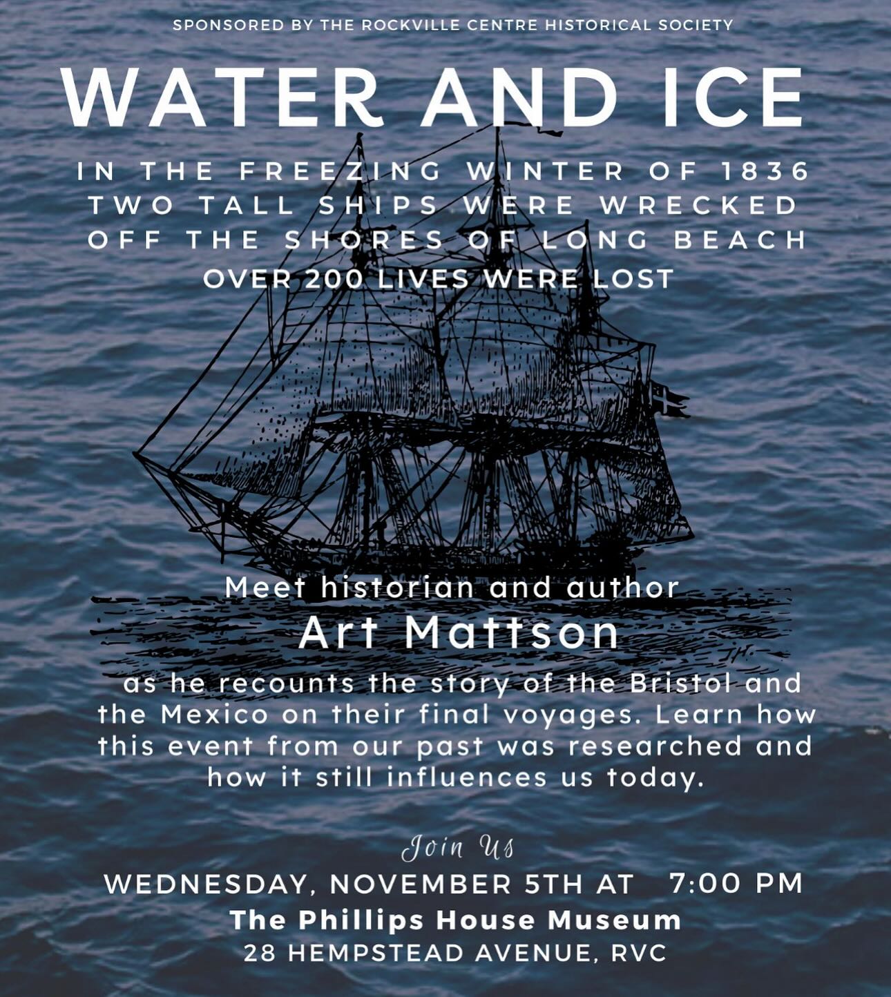 Join us on Wed, 11/5 for the last of our 2025 Speaker Series! Historian and author Art Mattson will share details of the 200-year-old maritime disasters that happened right in our backyard! See link in bio to register. #rvc #rvchistoricalsociety