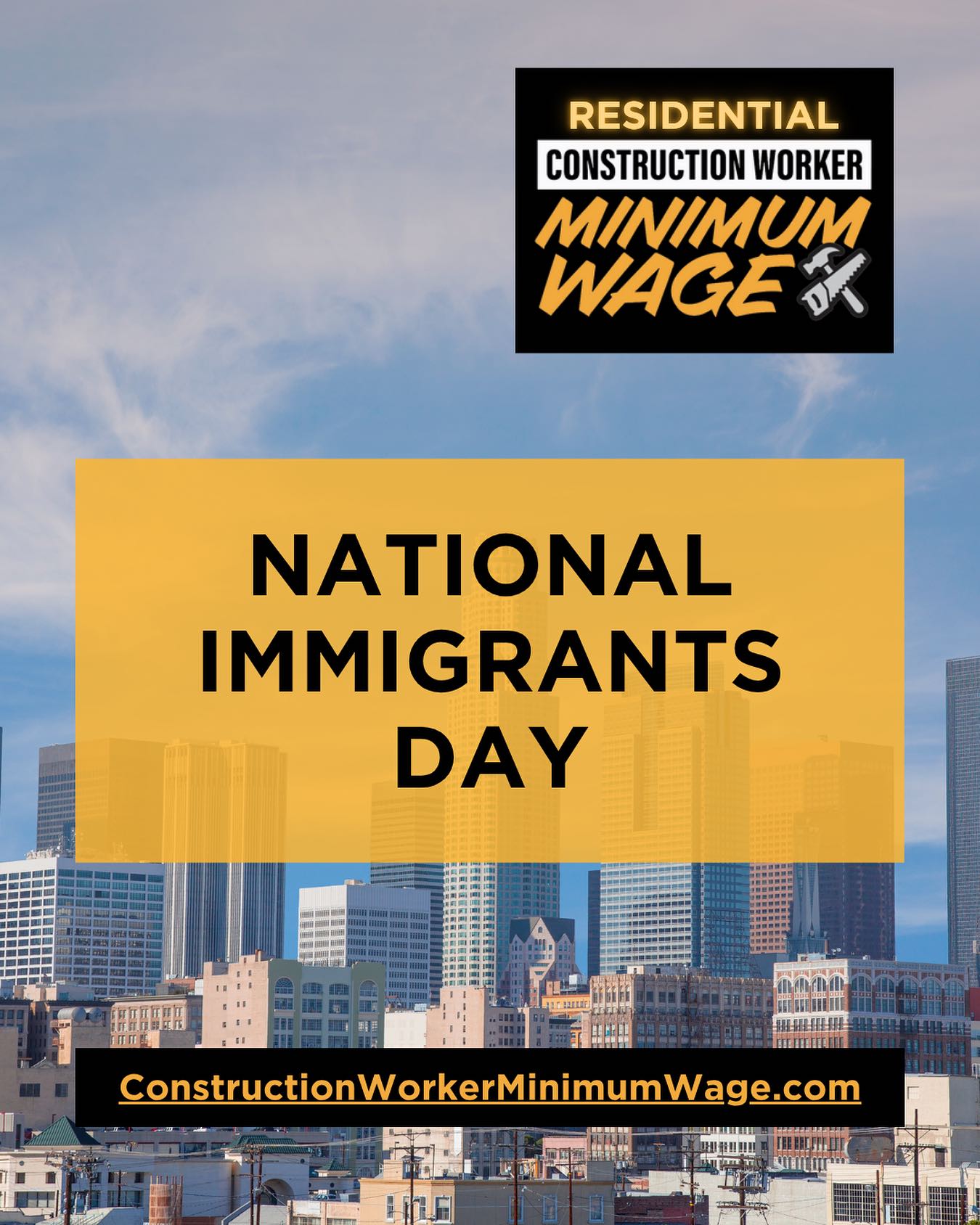Tomorrow is National Immigrants Day. Our diverse L.A. communities make us stronger and build the future. A large proportion of L.A. residential construction workers are immigrants, and they are especially likely to have their wages stolen or be underpaid.
A residential construction minimum wage would help address these problems for all - immigrant and otherwise. We accomplish more together than apart.
#NationalImmigrantsDay #WhoBuildsLA #ItalianAmericanHeritageMonth
#FilipinoAmericanHistoryMonth