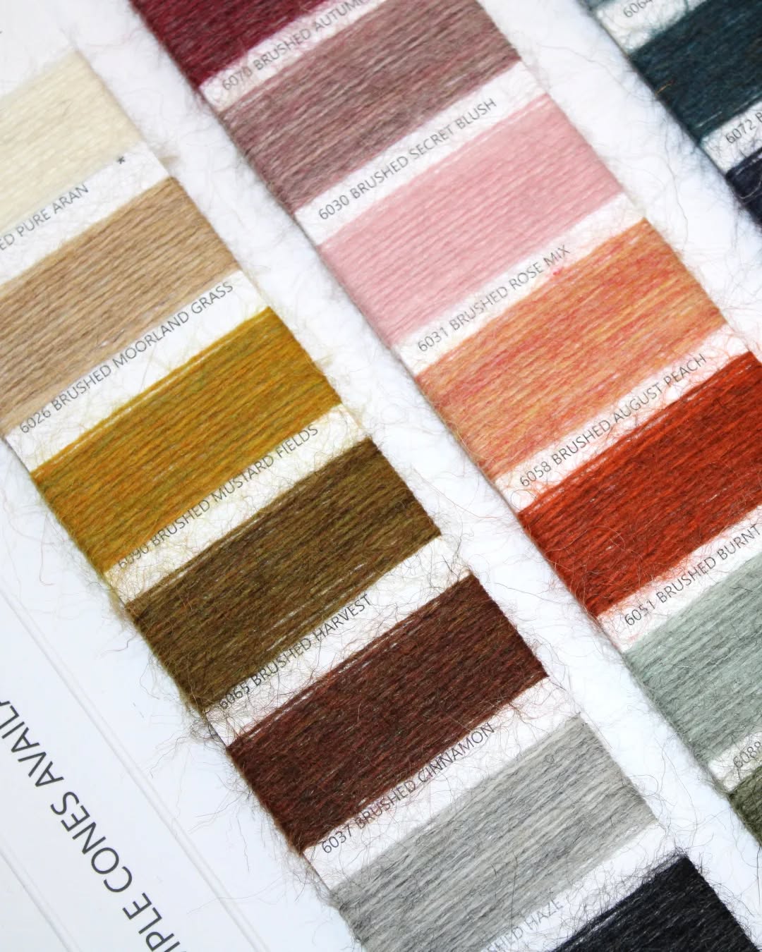 Mowool Collection
There are 24 shades in this collection. These shades can also be found in our Pennine Collection if you'd prefer an unbrushed version.
If you'd like to order a sample cone, please email sales@shepleyyarns.com