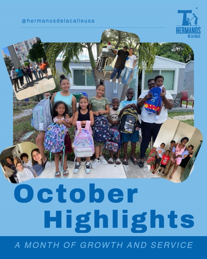 October was a month full of movement and growth!
We served 305 people, including 69 children, and helped 181 find a safe place to call home.
Today, our family has grown to 27 active homess and nearly 6,000 lives transformed since we began this mission. 🙌
With the support of our interns, volunteers, and staff, Hermanos de la Calle continues working every day to ensure no one is left on the street.
✨ As the holidays approach, we invite you to get involved — by sharing your Time, Treasure, or Talent.
🦃 Join us for our Thanksgiving meal at the Key Biscayne Lighthouse at noon on Thursday, November 27th!
💥 And don’t miss our Love Attack Night — tomorrow!
We’ll meet at St. Agnes Church at 7 PM before heading out to the streets to share food, clothing, and hope with our brothers and sisters in need.
If you can’t make it, you can still help by dropping off food or clothing donations at St. Agnes between 7:00 and 7:30 PM.
And if you’re joining us in person, all you need to bring is positive energy, empathy, and a big smile — they’re contagious. 💫
LETS SPREAD LOVE CONTINUE CHANGING LIVES!
#HermanosDeLaCalle #VamosQueSePuede #MiamiCommunity #HomelessOutreach #HopeLivesHere #HousingFirst #TogetherWeRise #CommunityLove