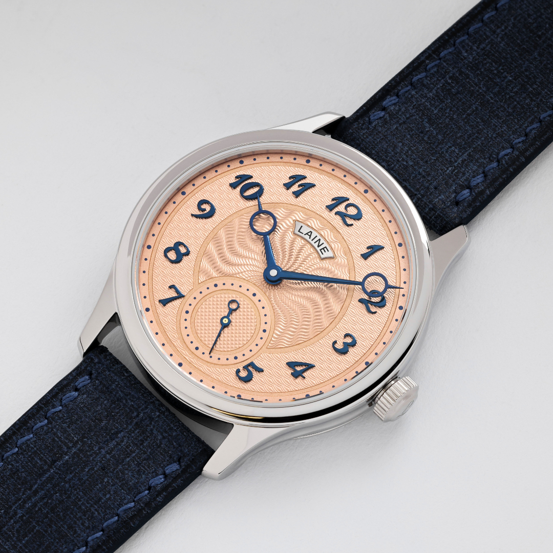 Salmon glow and blue steel, a perfect match, made not in heaven but in the LAINE atelier.😌💫
#custommade #bespoke #guilloche #torstilaine #watchfam #lainewatches #watch #microrotor #swisswatches