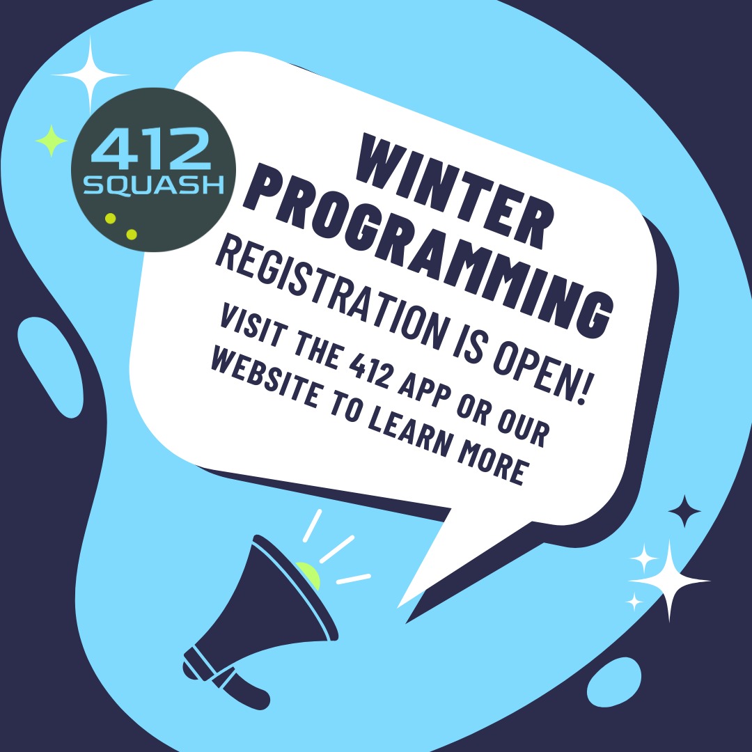 Registration for our winter programming is open. π₯π₯
Visit our website 412squash.org, the 412 Squash App or send an email to info@412squash.org for more information!
#squashclinics #squashinnyc #squashkids