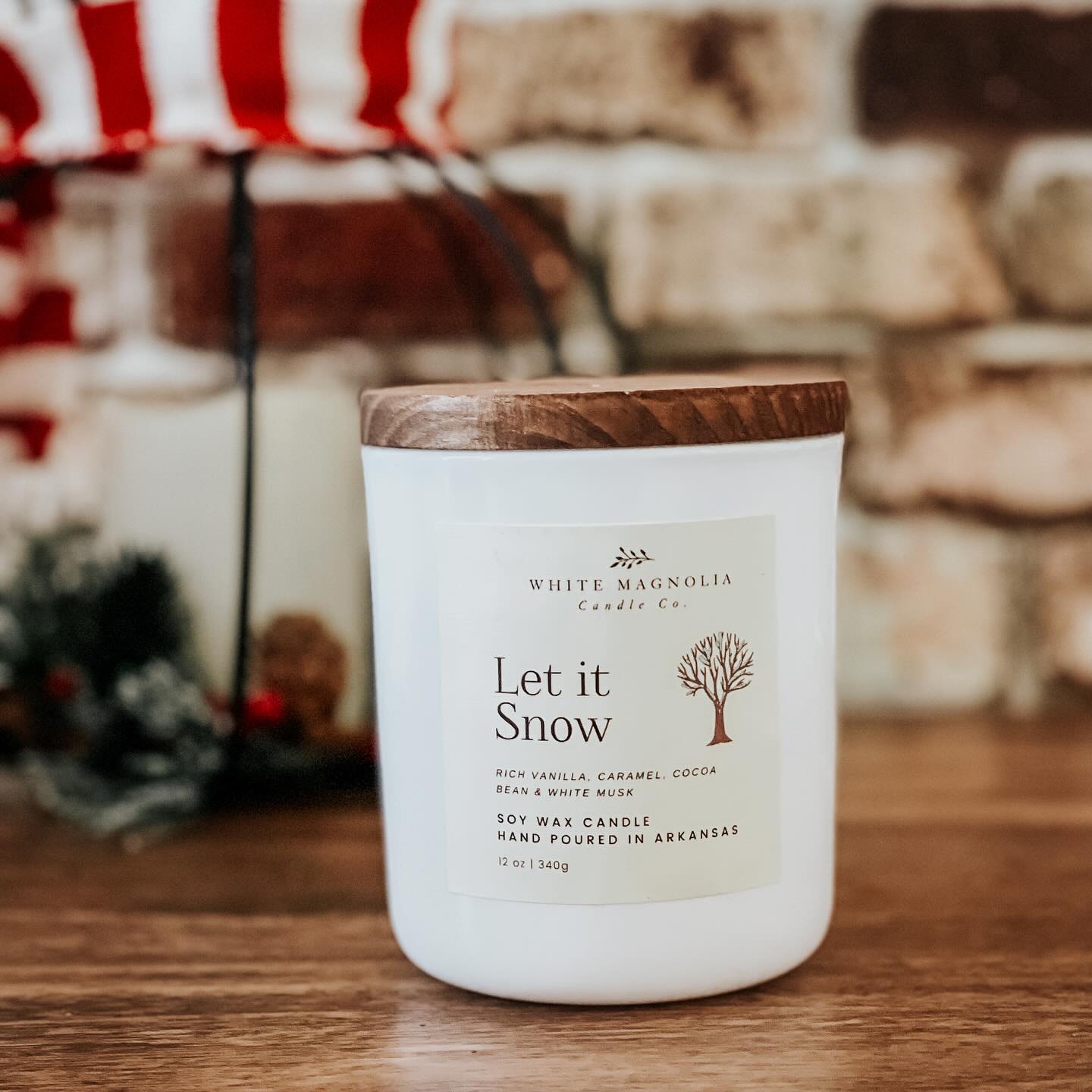 Let it Snow Scented Soy Candle ⛄️
Top: Rich Vanilla
Mid: Caramel & Cocoa Bean
Base: White Musk
Each candle is made with 100% Natural Soy Wax & hand-poured into a reusable jar. We only use lead-free cotton wicks & phthalate free premium fragrance oils, infused with essential oils. No other dyes or chemicals are added.
12 oz. candle burns approximately 75 hours
Shop now!
www.whitemagnoliacandlecompany.com