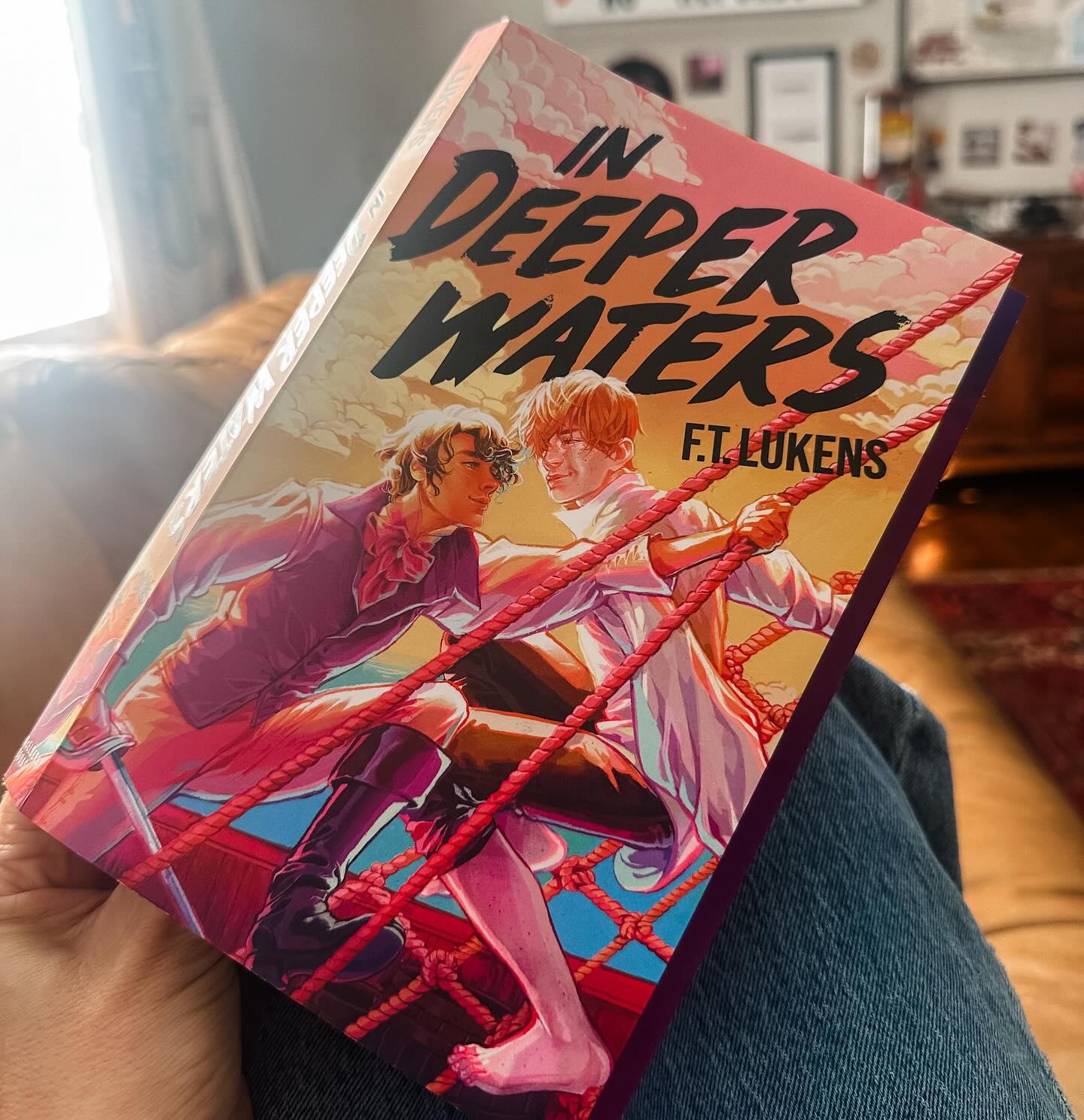 My Teen Romance Book club meets today at 5pm EST, and we’re reading this absolute delight of a book, IN DEEPER WATERS by @ftlukens. Message me for a link if your teen would like to join us! It’s an Outschool class, so you’ll need a membership (sorry, I hate it too— we’ll be offering non-Outschool live classes in the new year, though!).
