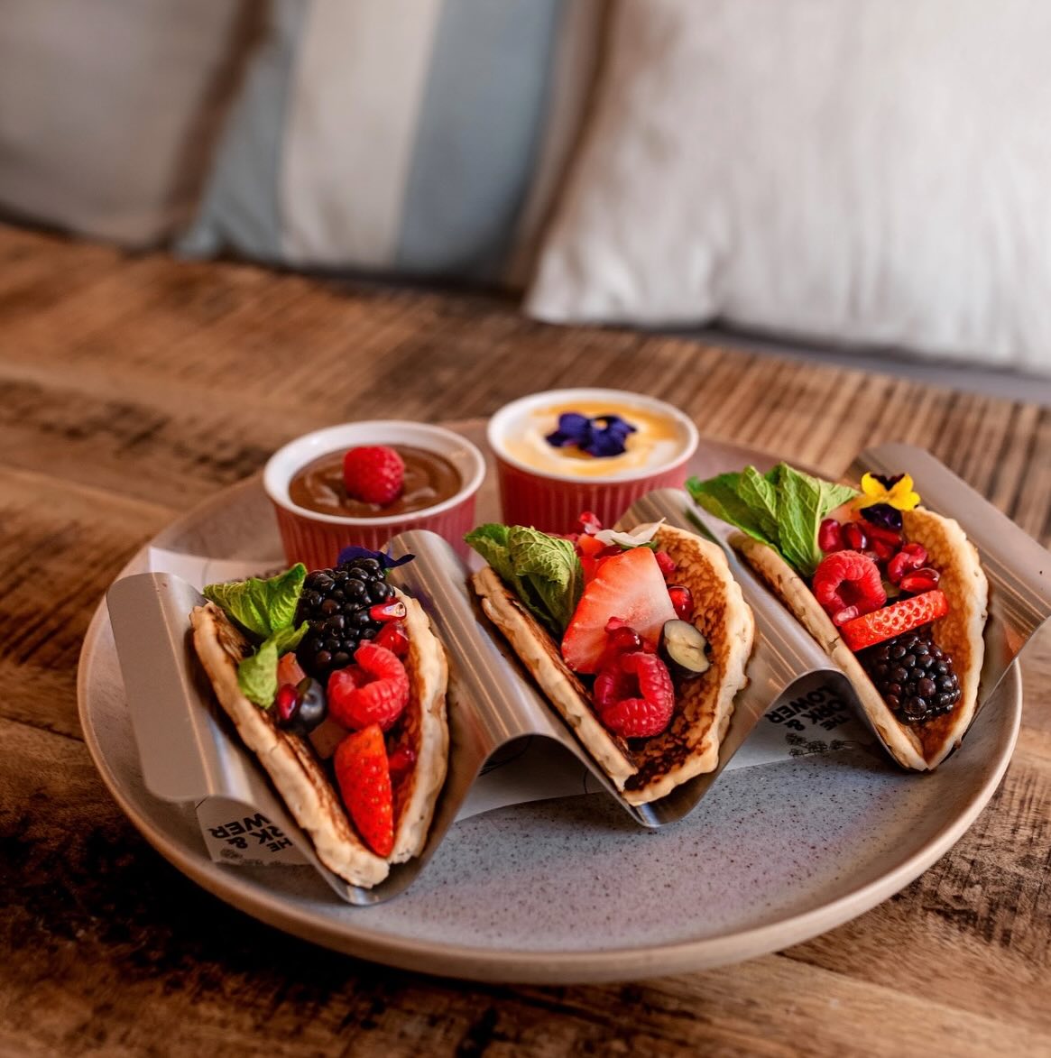 NEW MENU
Our new menu launches tomorrow morning and we’ve even pinched a firm favourite from our sister café @theforkandflower_lb 🌸
PANCAKE TACOS 🍓🥞🌮
Fluffy pancakes, folded taco-style and loaded with all the good stuff. They’re fun, they’re cute, and they’re about to be your new brunch obsession😍
Launching tomorrow - come try them before the team eat them all 👀💗