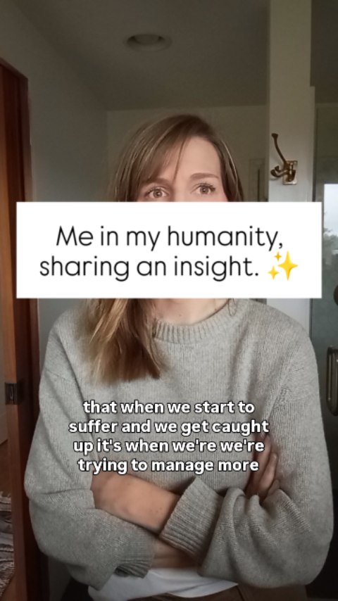 Me in all my humanity, sharing an insight. ✨